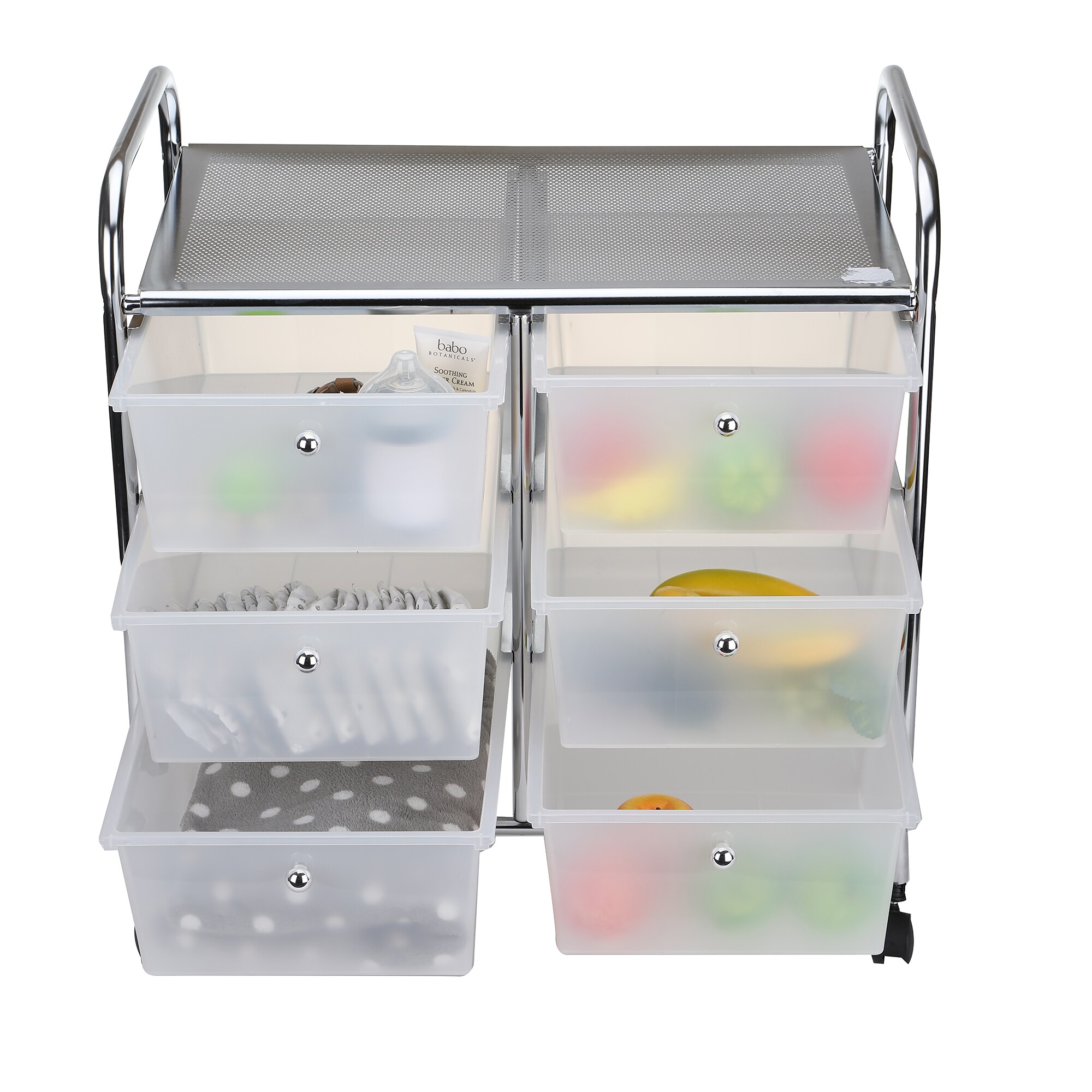 Mind Reader 3TROLL6-WHT Silver Office cart