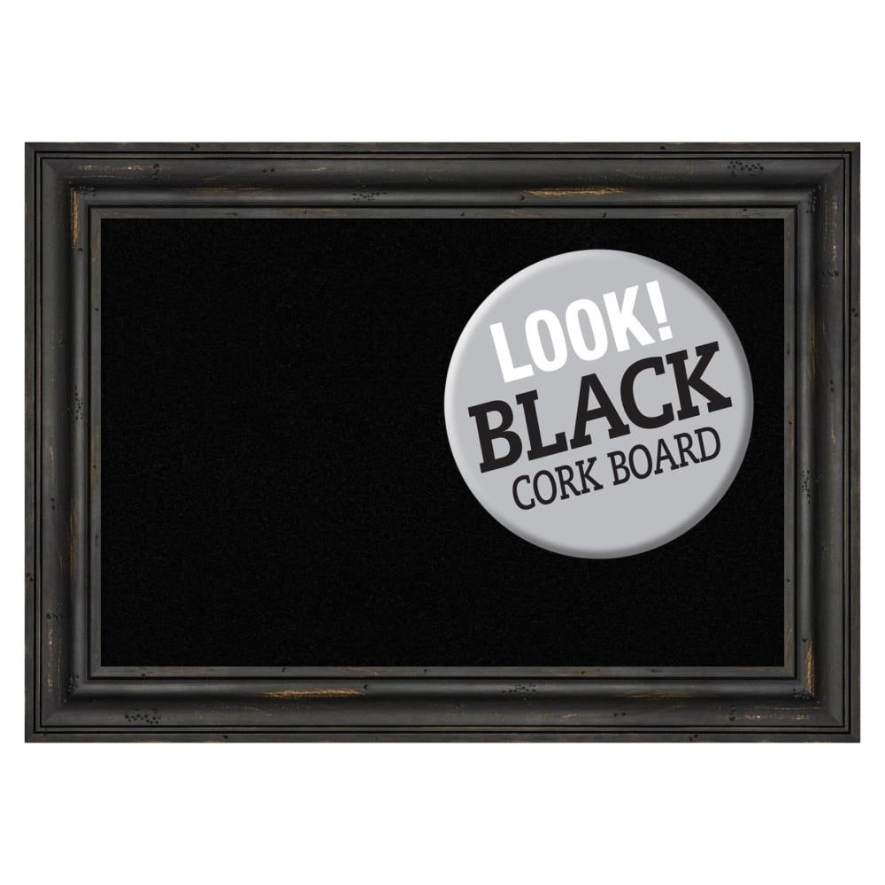 Amanti Art Rustic Pine Black Frame Collection 21.38-in W x 15.38-in H ...