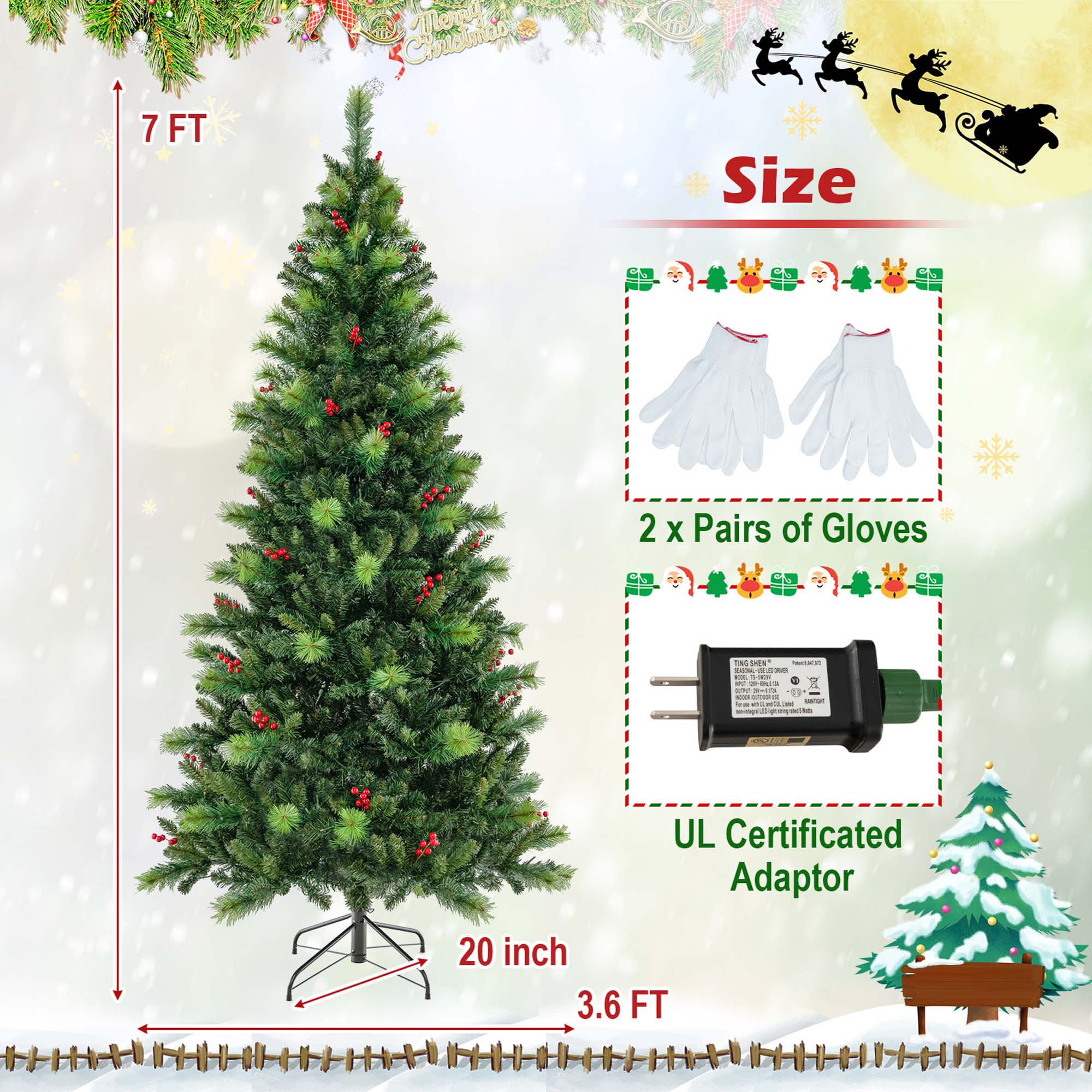 Costway LWS00762 Artificial-Christmas-Trees - View #2