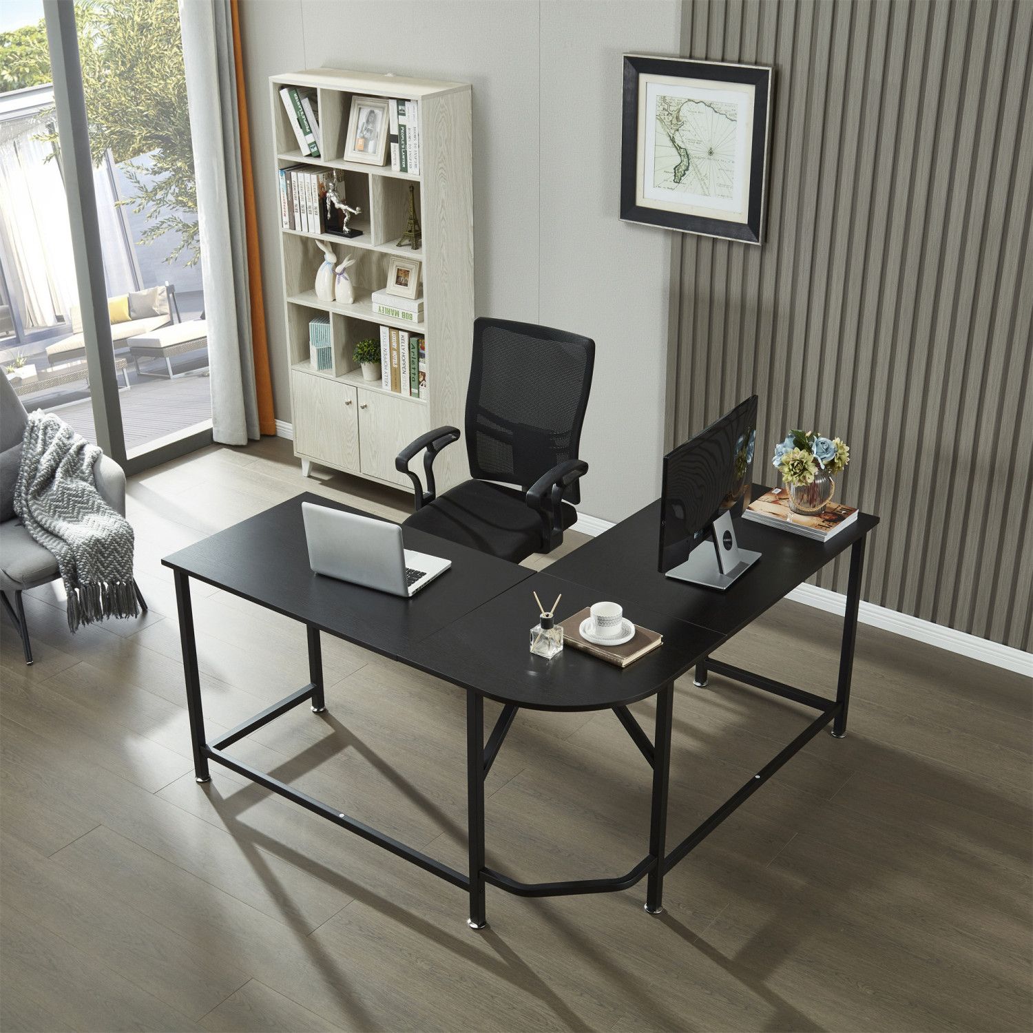 JASMODER W104152074 Black Upholstered Tufted Recliner with Lift Assistance