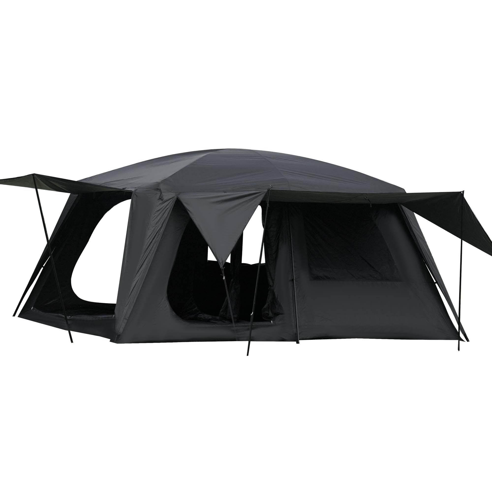 Misopily  4-6 Person Camping Tent 10.5ft x 6.8ft x 70.8in Two Room Cabin Tent with 3 Mesh Doors Waterproof Portable for Outdoor Hiking Camping Set