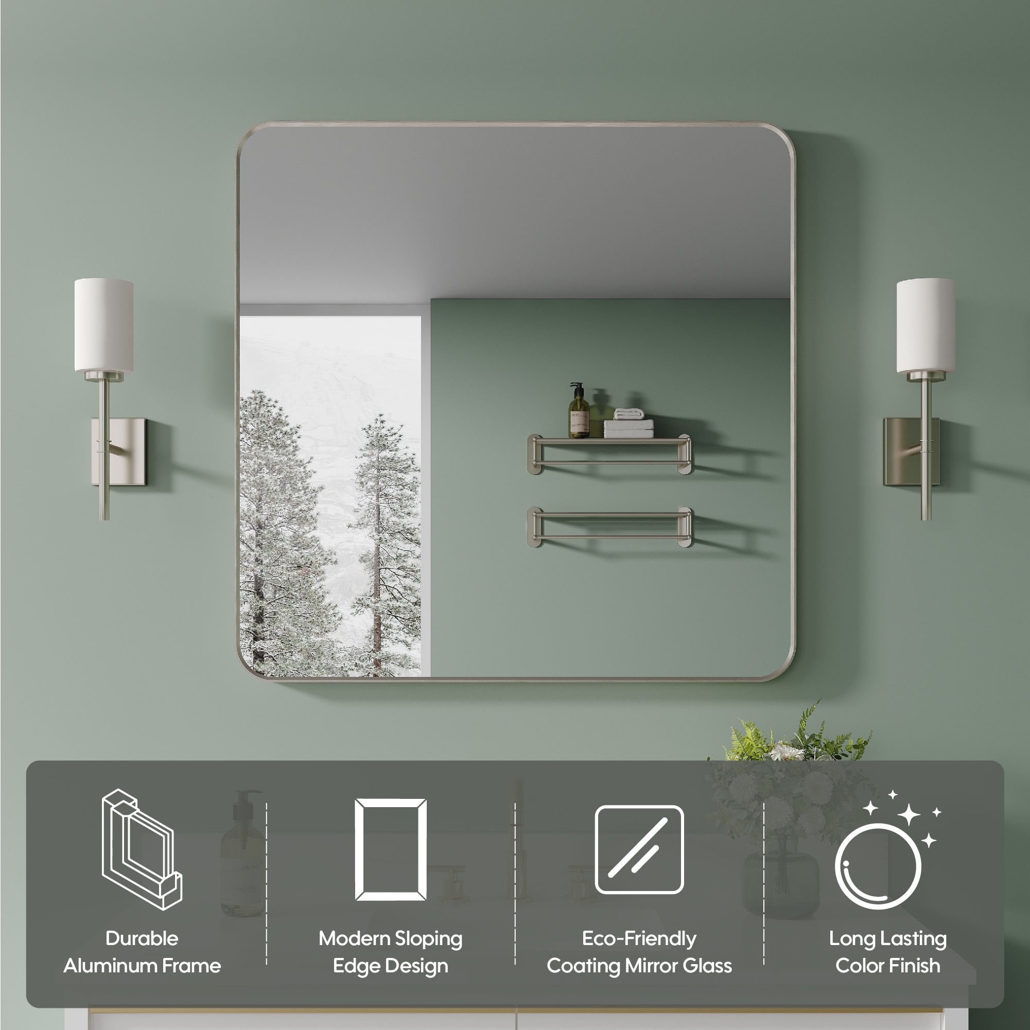 Forclover TAK-MCSA1620 Framed-Bath-Mirrors - View #4