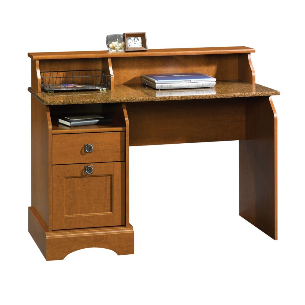 Sauder 408761 Graham Hill 47-in Brown Traditional Computer Desk Hutch Included