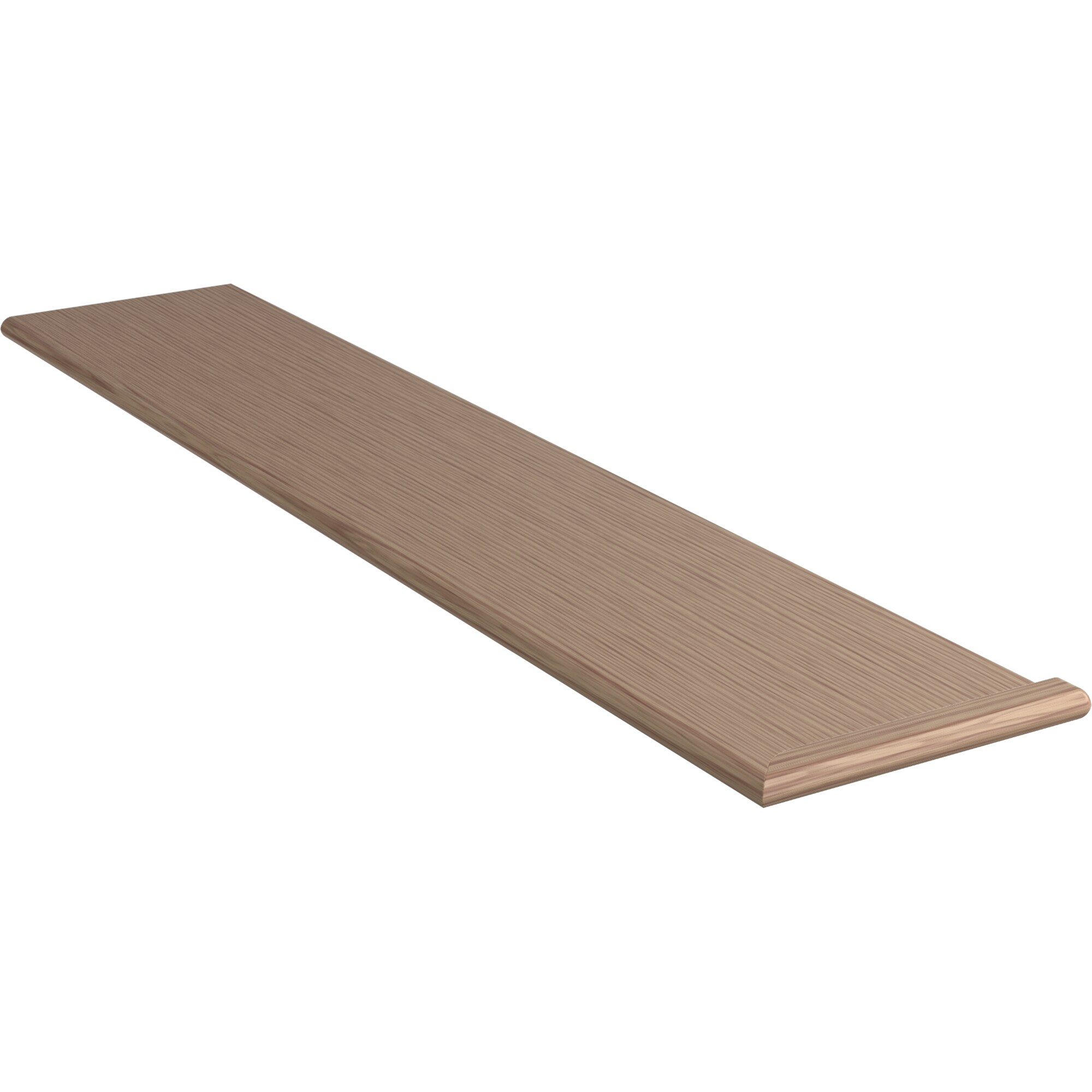L.J. Smith Stair Systems 807011X54RH-HK 54-in x 11.5-in x 1-in Brown Hickory Right return Bullnose Stair Tread