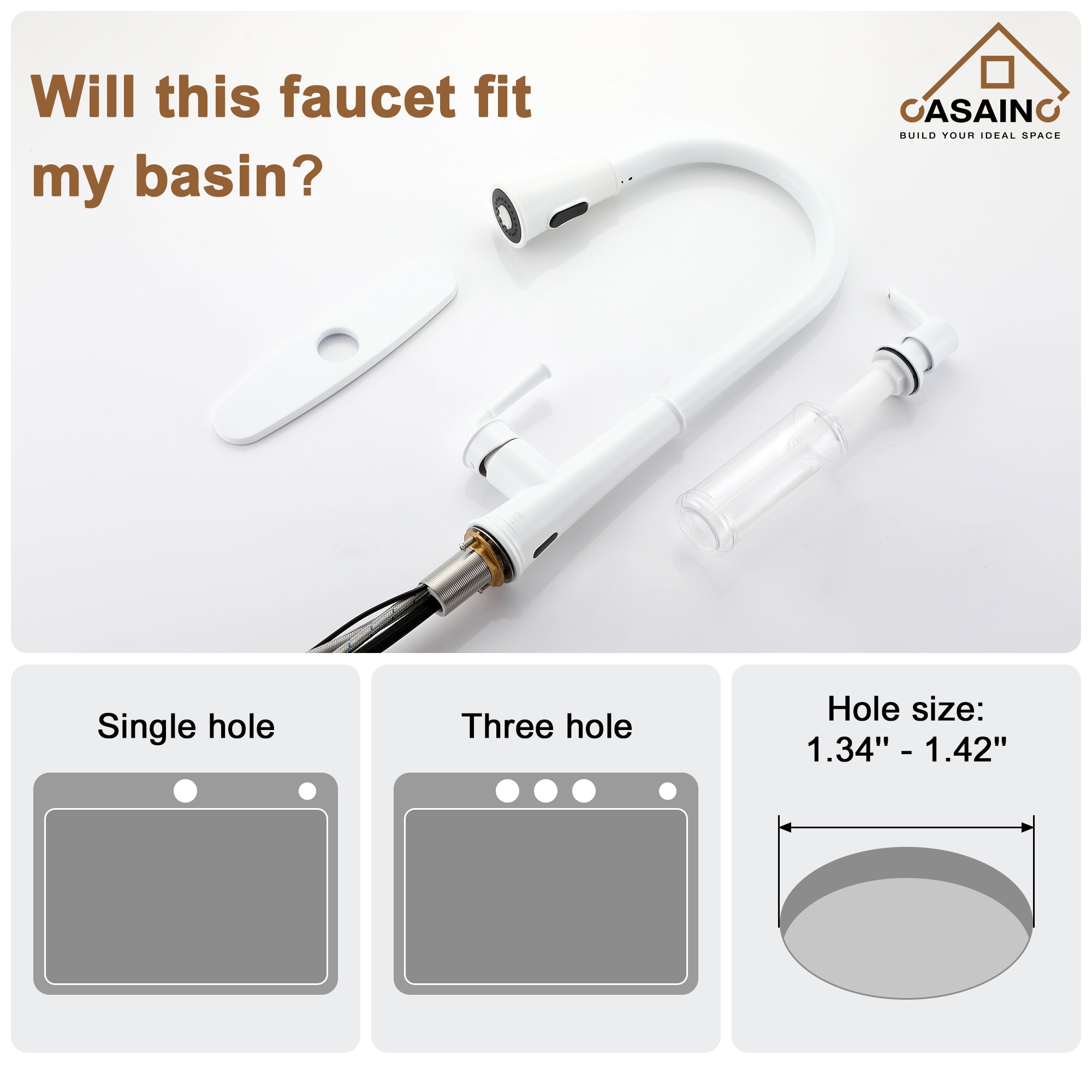 CASAINC CA-W3085-MW Kitchen-Faucets - View #5