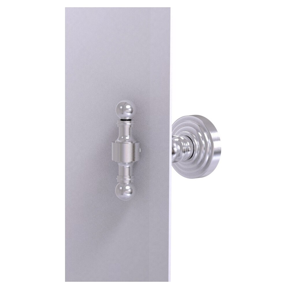 Oval Frameless Satin Chrome Wall Mirror, 29" x 21"