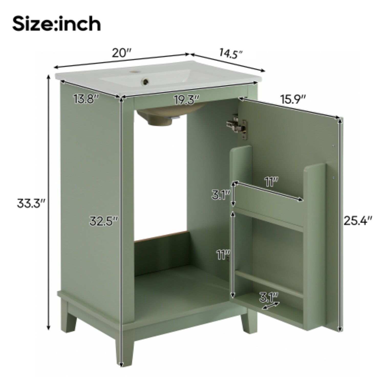 Dimakai DK-VT-10386F Bath-Vanity-Combo - View #3