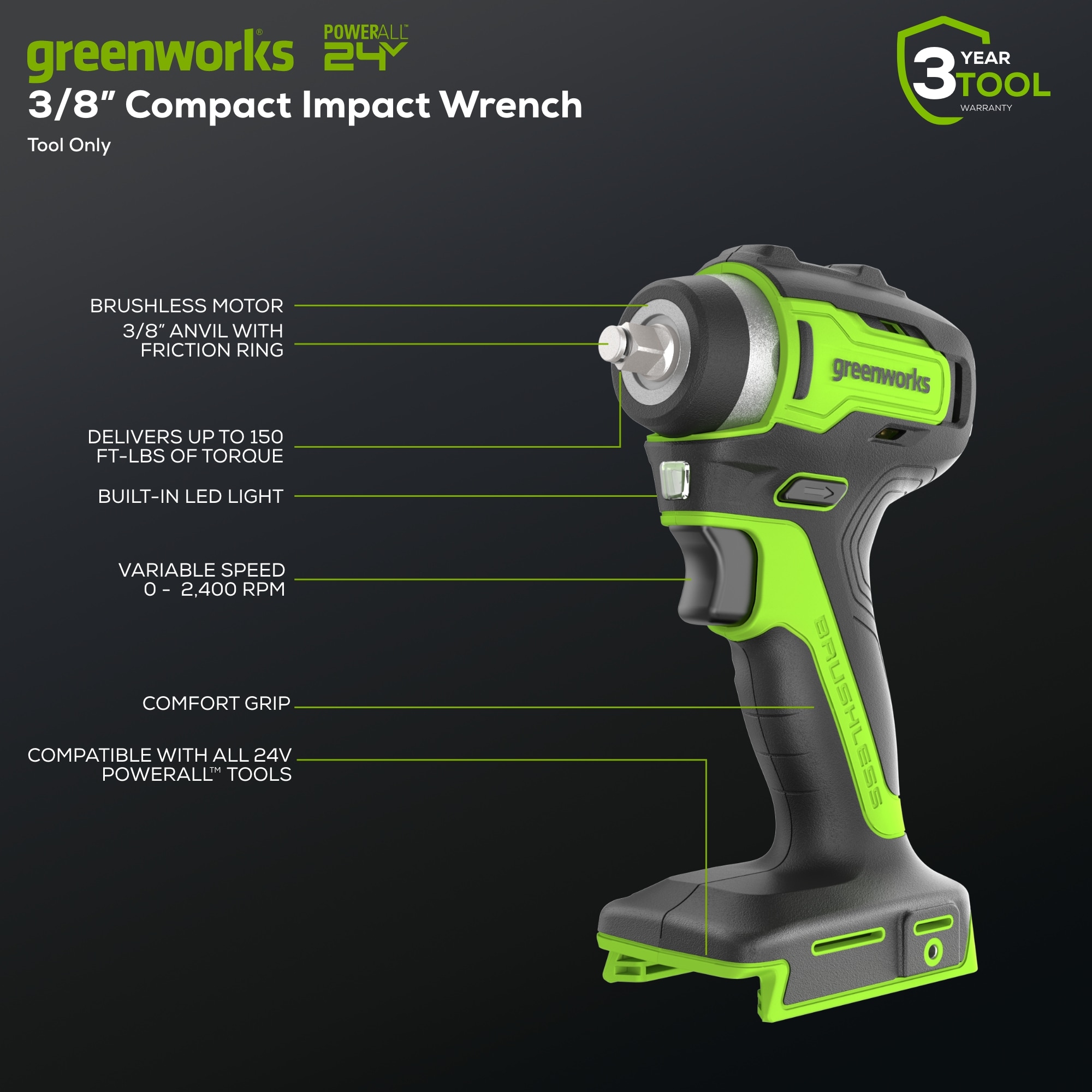 Greenworks 3708902 Cordless-Impact-Wrenches - View #3