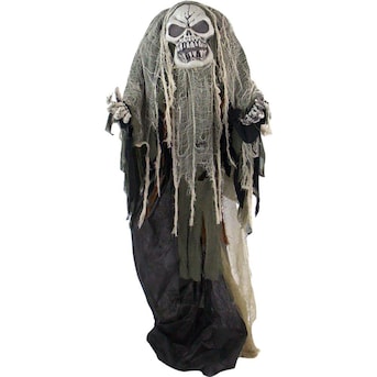 Haunted Hill Farm 5-ft Talking Lighted Animatronic Reaper Free Standing ...