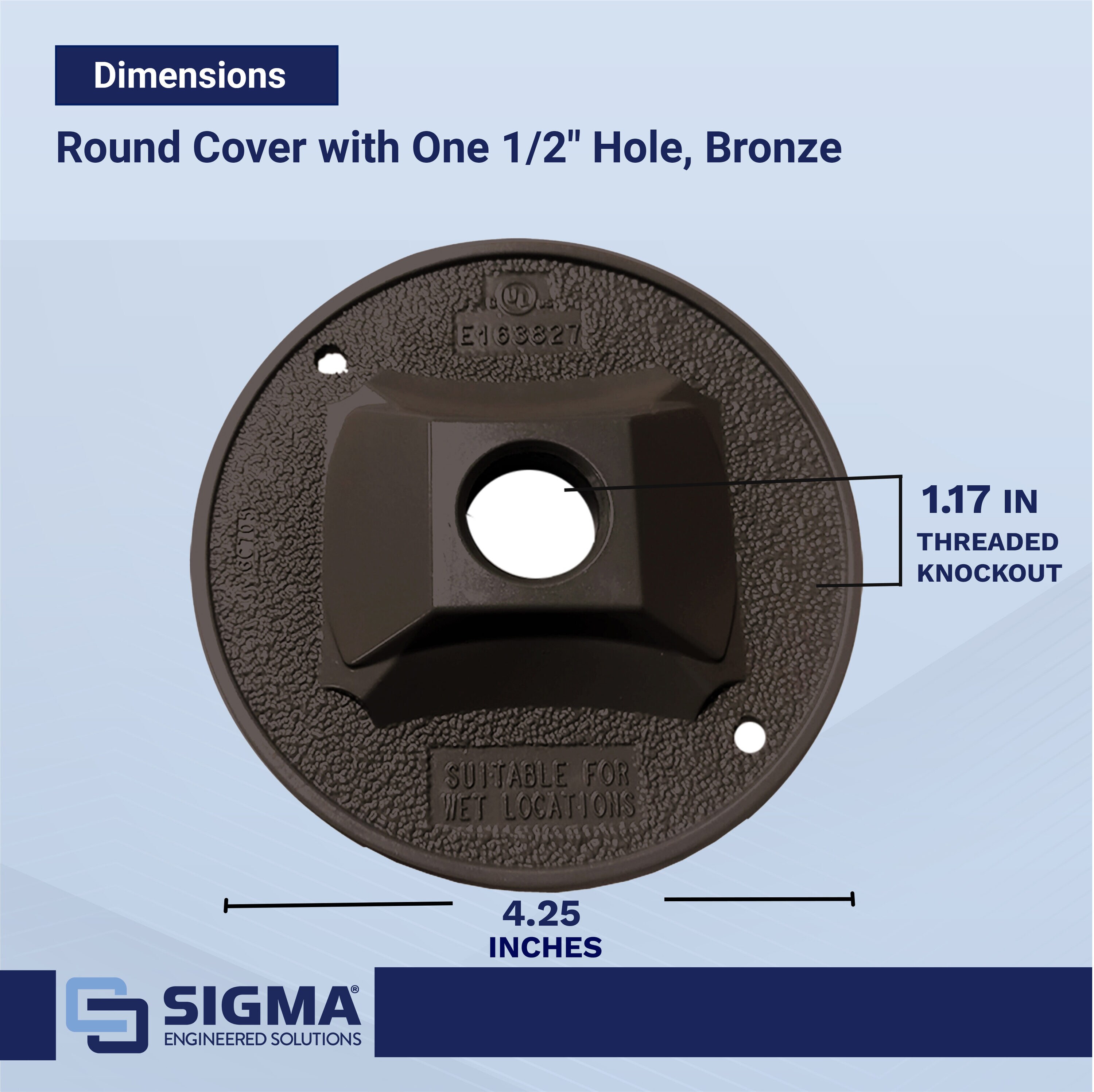 Sigma Engineered Solutions 14381BR Electrical-Box-Covers - View #3