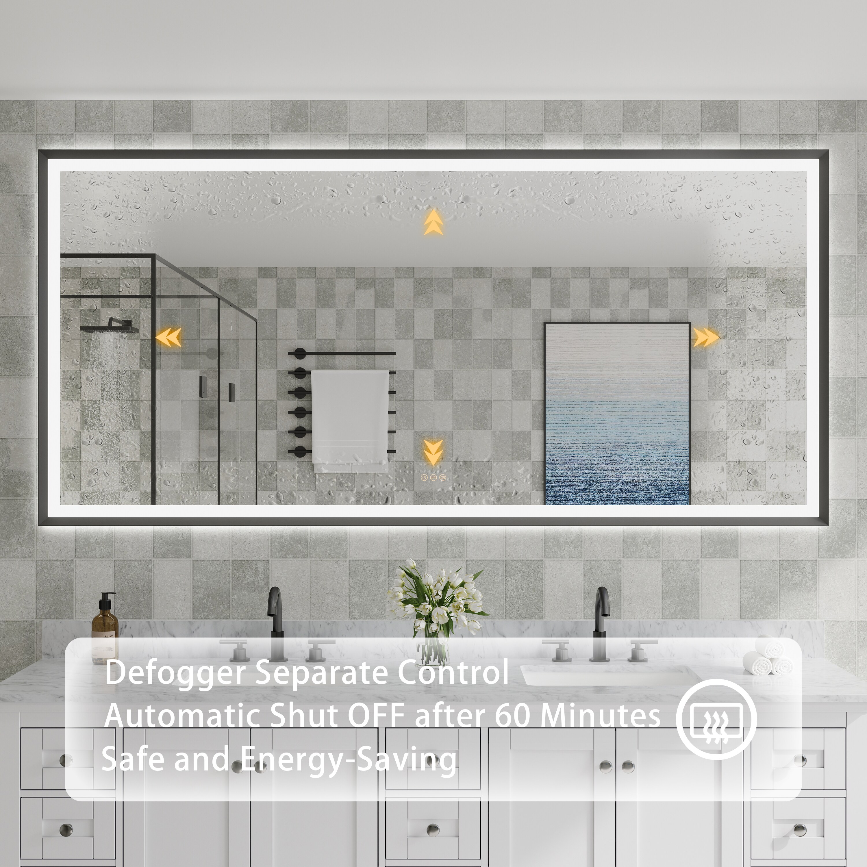 CALVON CLW68440MB Framed-Bath-Mirrors - View #5