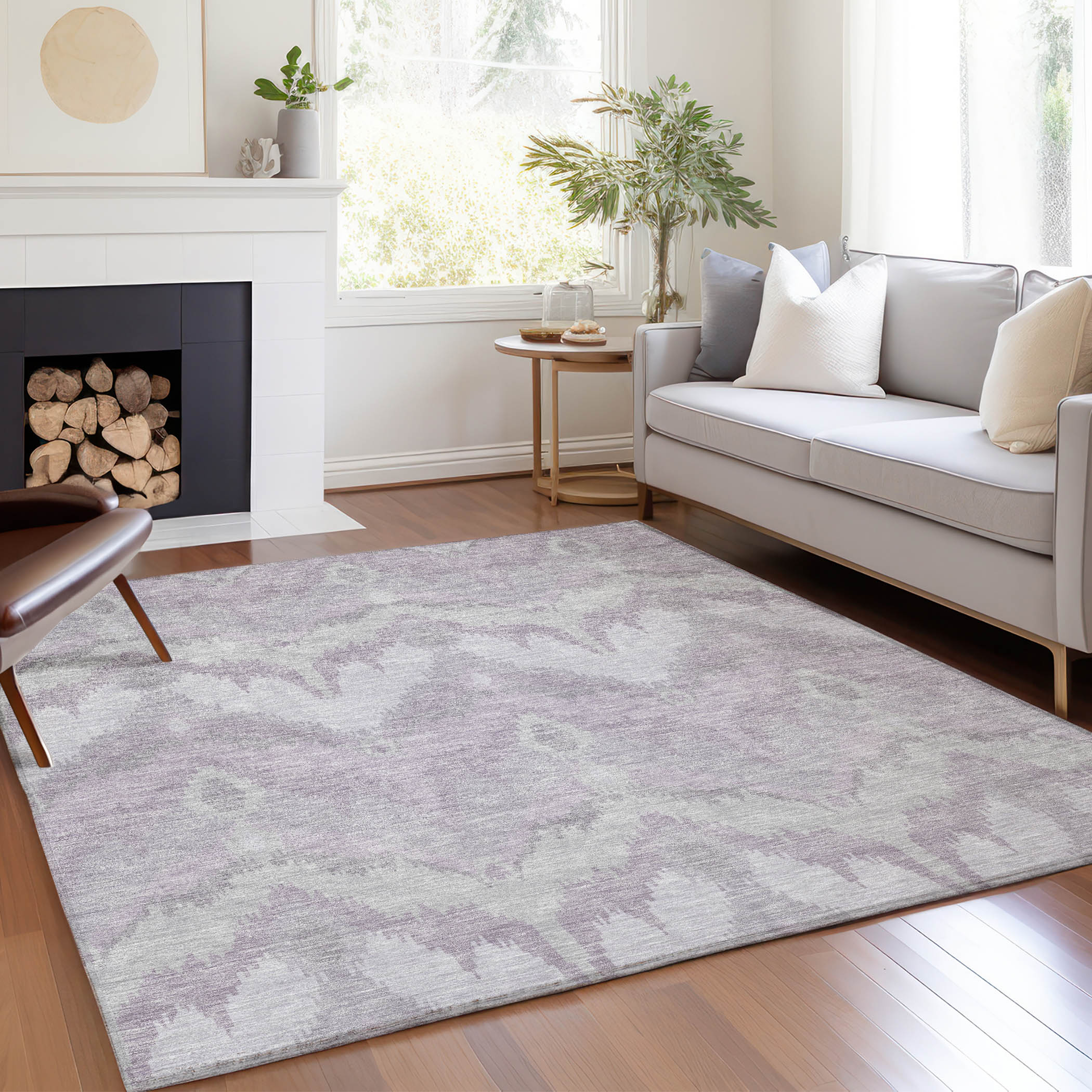 Addison Rugs ACN743LV5X8 Chantille ACN743LV 5 x 7 (ft) Polyester Lavender Rectangular Indoor/Outdoor Geometric Machine washable Area rug