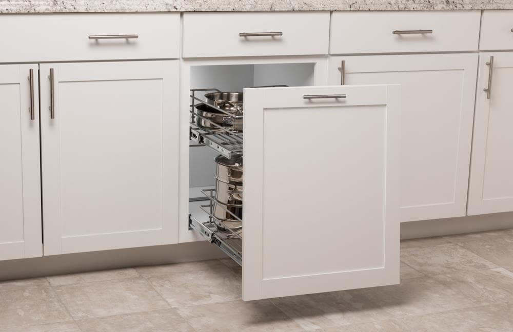 Our 6" Base Pullout Cabinet makes excellent use of narrow, deep spaces  and keeps your s…