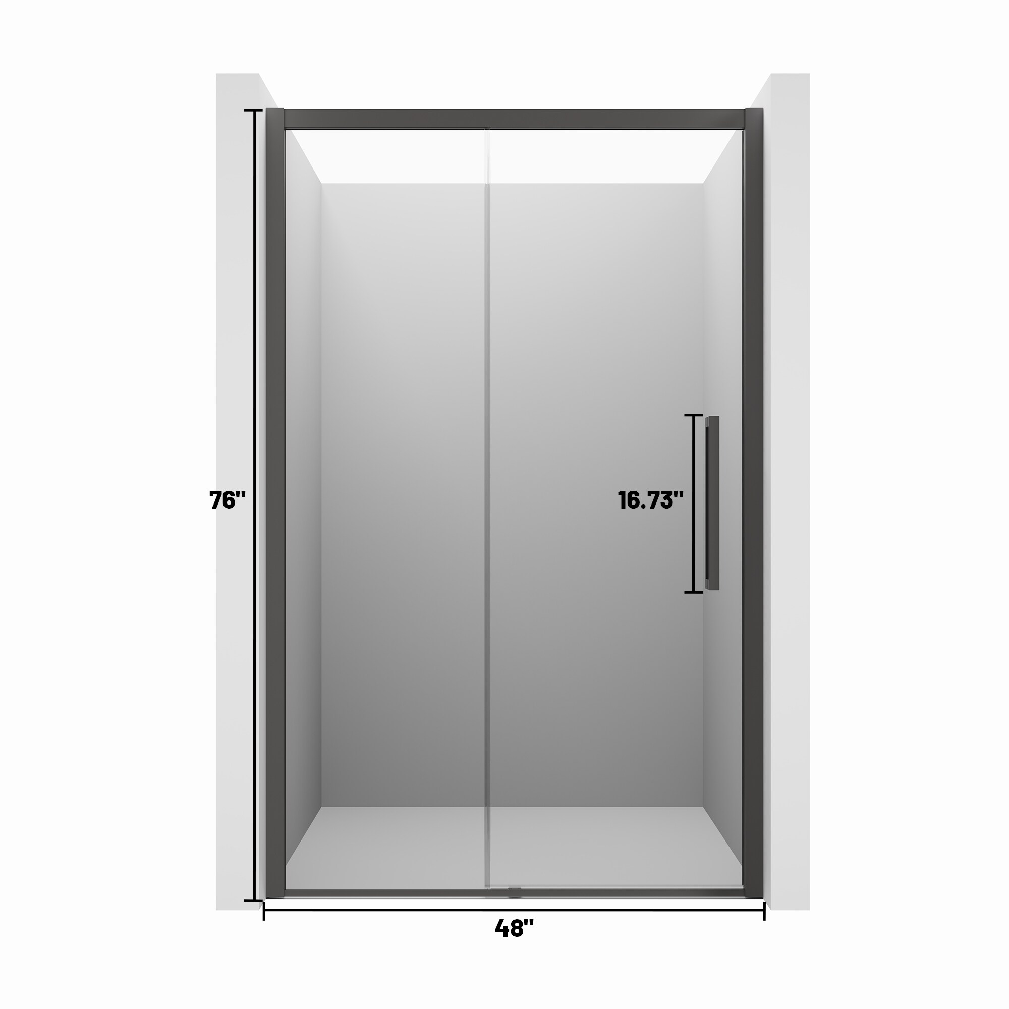 CASAINC CA-GLS4-4876MB Shower-Doors - View #8