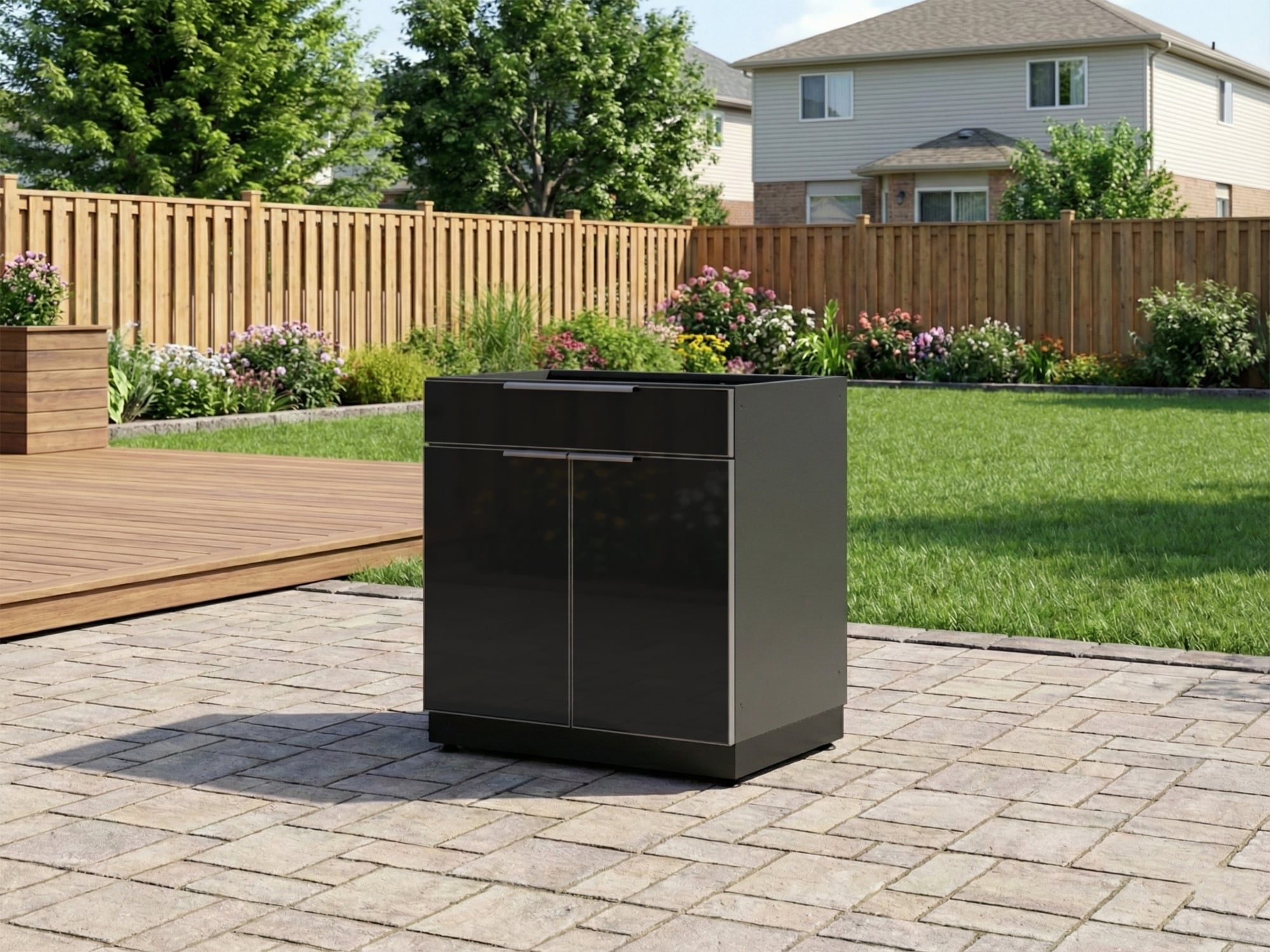 NewAge Products - Classic Series 32-in W Modular Outdoor Kitchen Bar cabinet Powder-coated alumin...