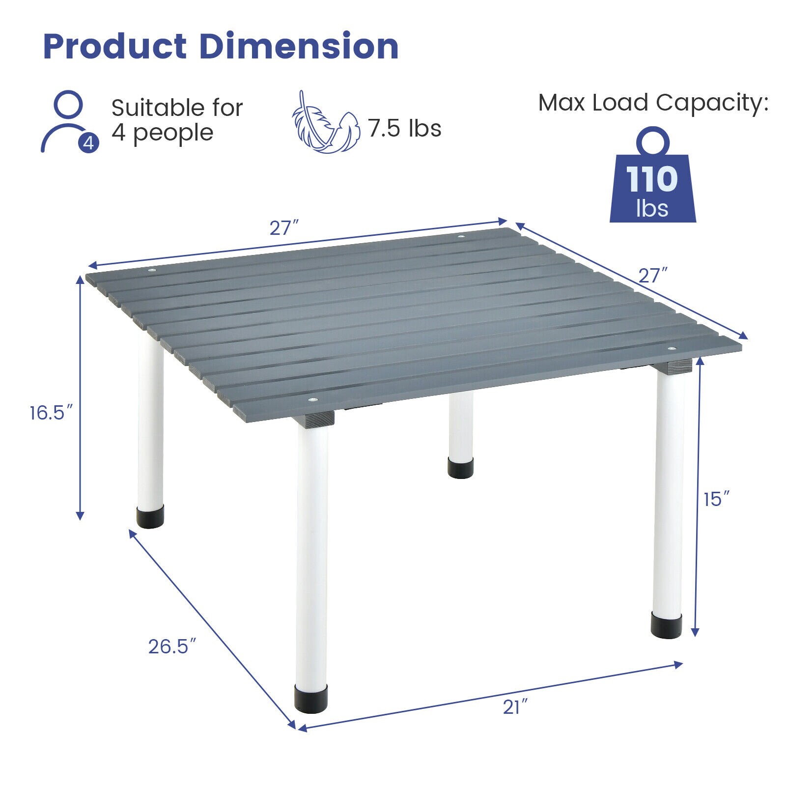Slickblue D-CO-RG80901PN Picnic-Tables - View #6