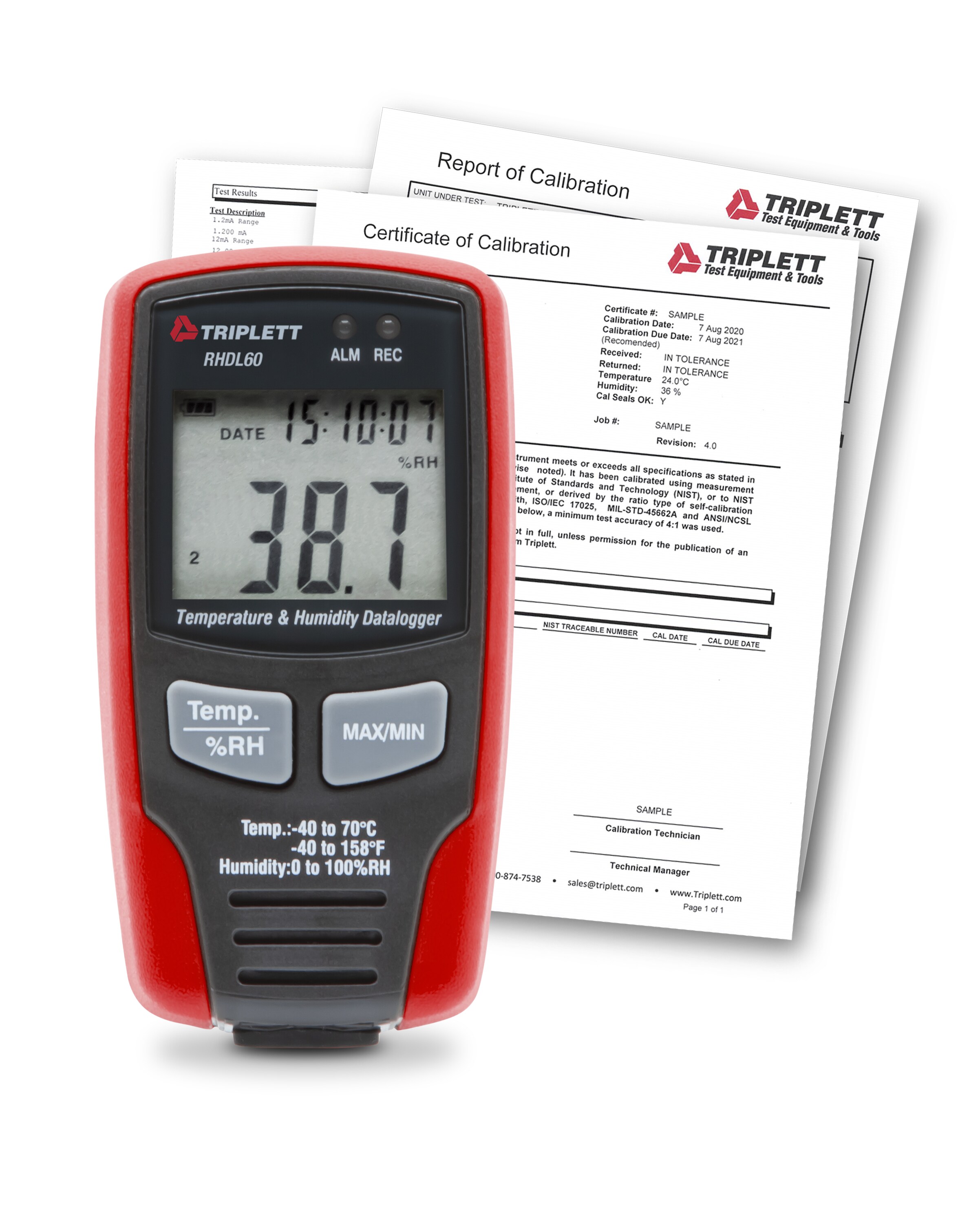 TRIPLETT RHDL60-NIST Digital Display Specialty Meter