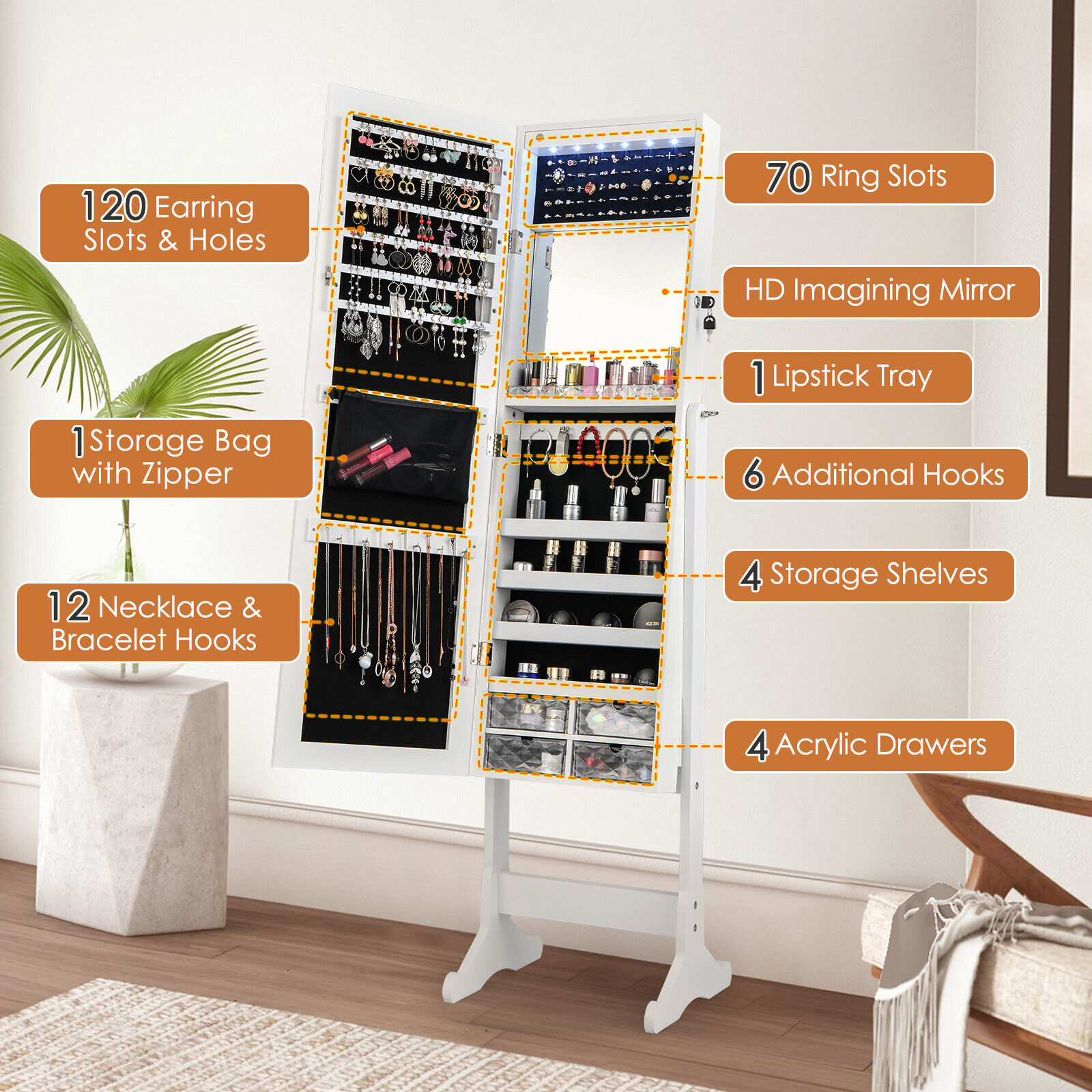 Slickblue D-CO-HW40601VJ Jewelry-Armoires - View #6