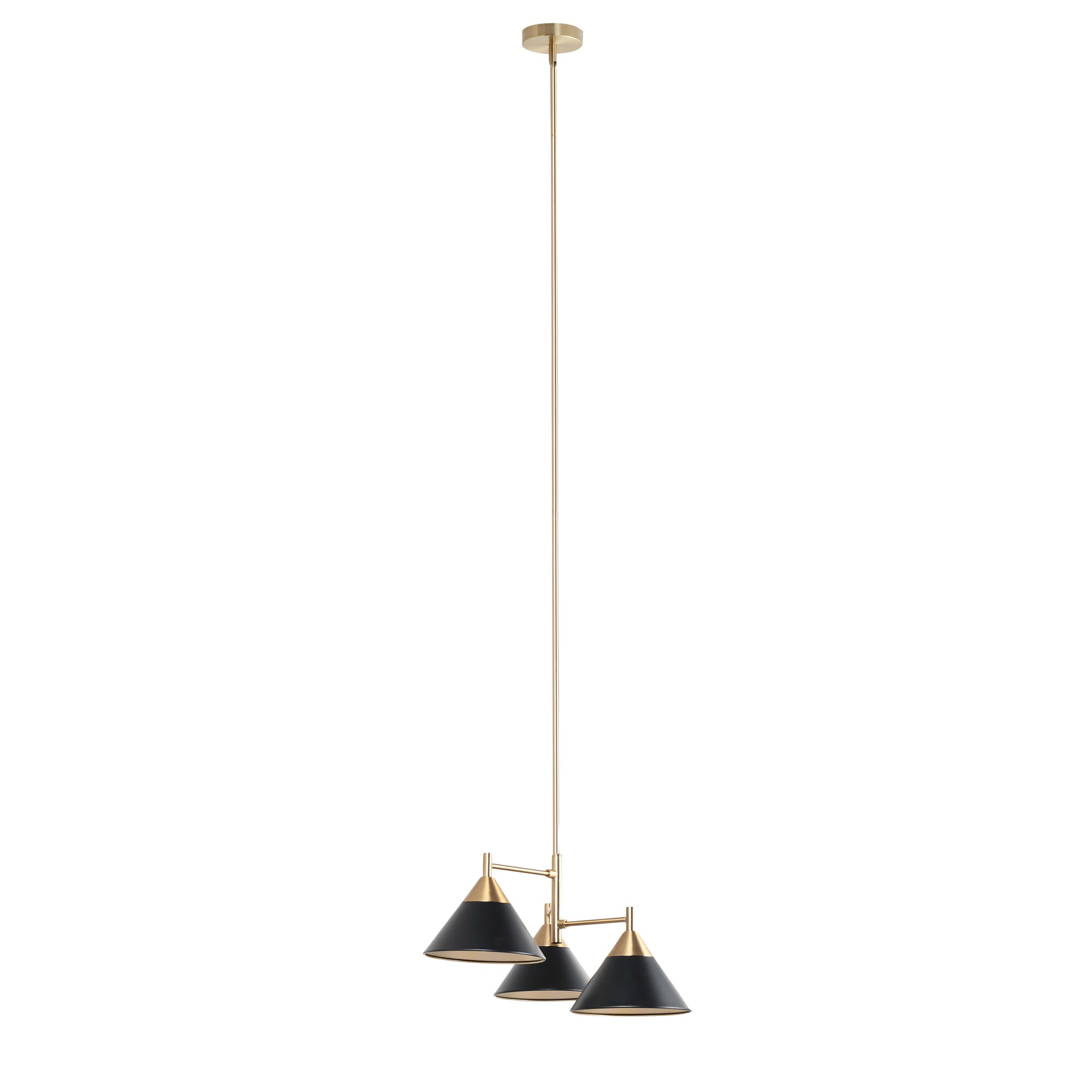 Scott Living Alton 3 Light Matte Black Soft Gold Modern Contemporary   12158680 