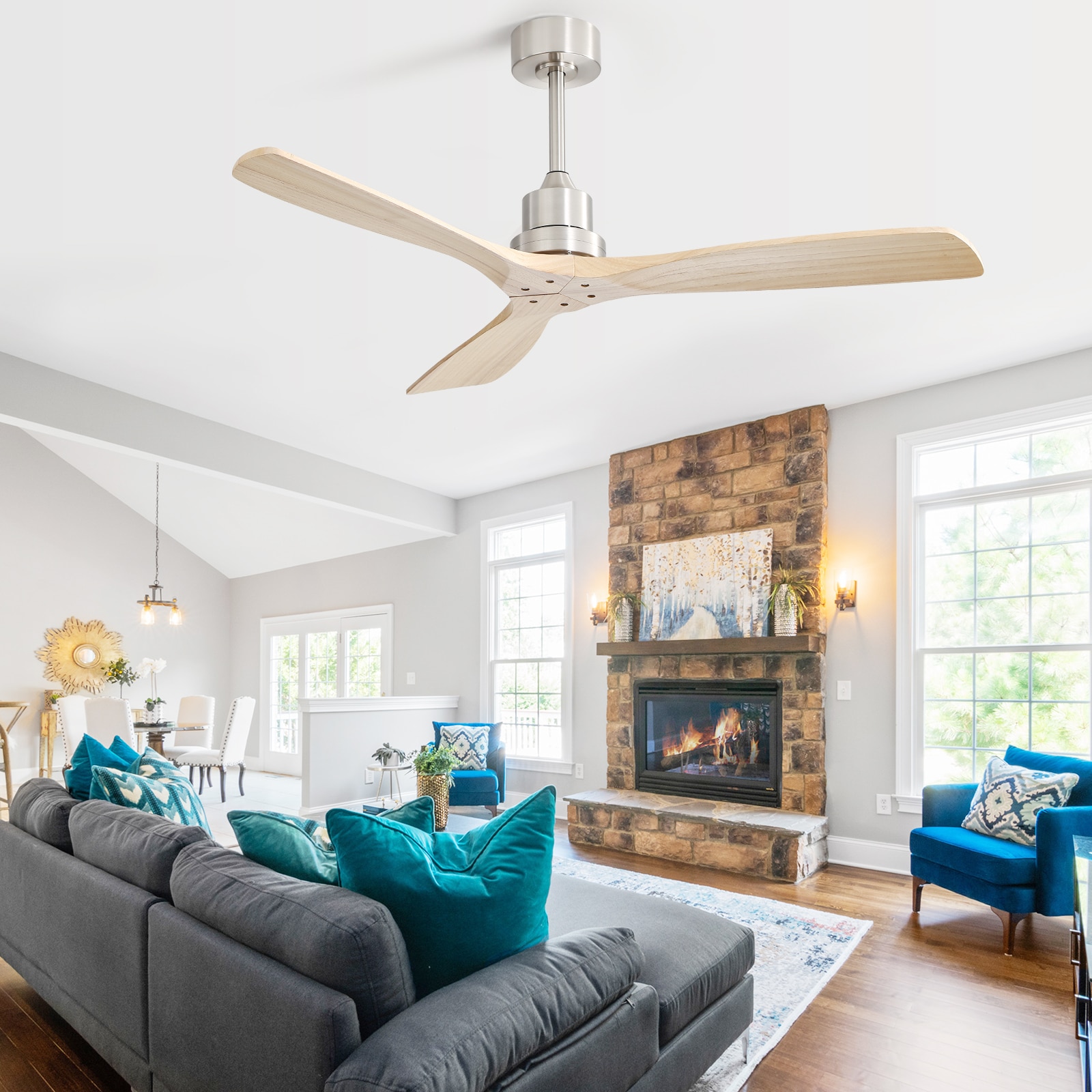Sofucor L-5247-BN-WD-YM-60W Ceiling-Fans - View #9