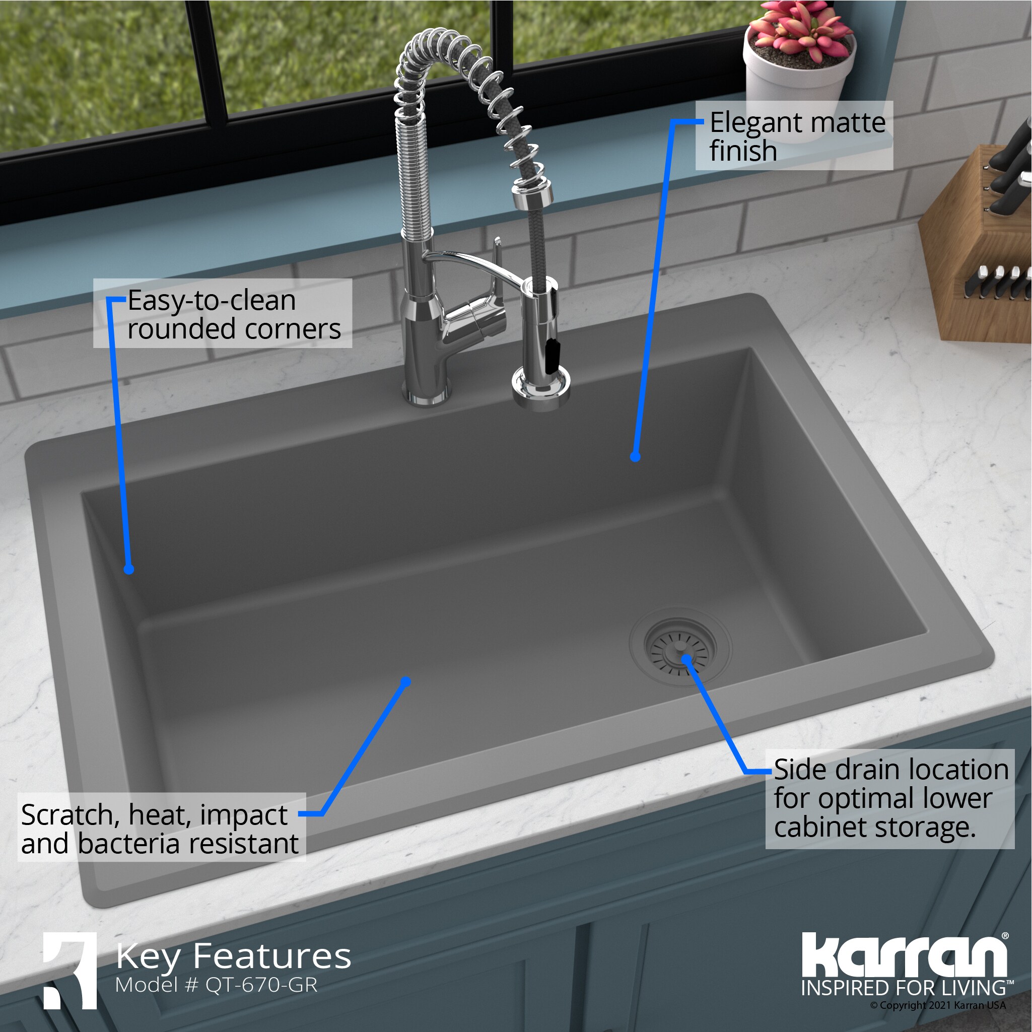 Karran QT-670-GR Kitchen-Sinks - View #7