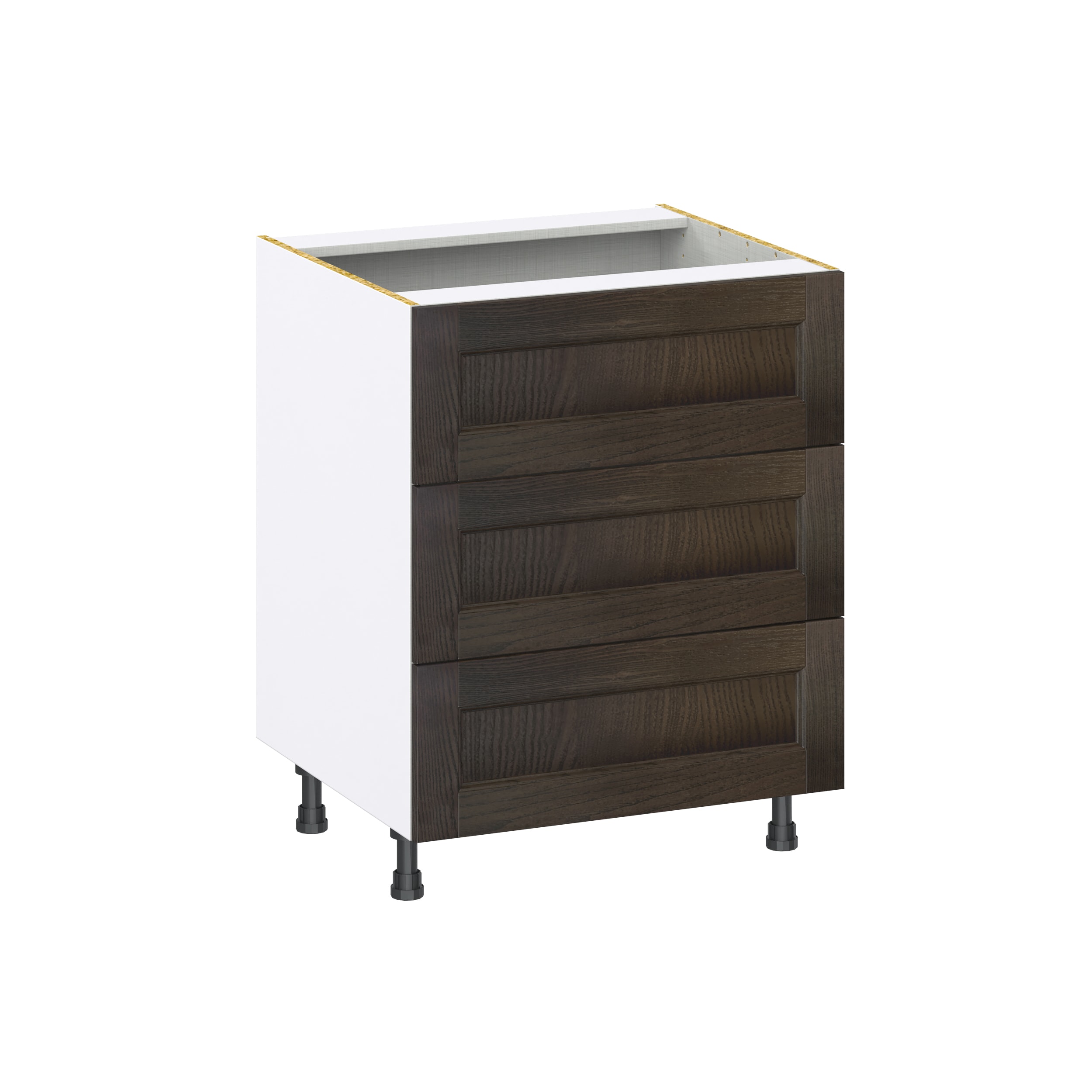 Hugo&Borg Montclaire 27-in W x 34.5-in H x 24-in D Wood 3-Drawer Base Fully Assembled Cabinet (Recessed Panel Style)