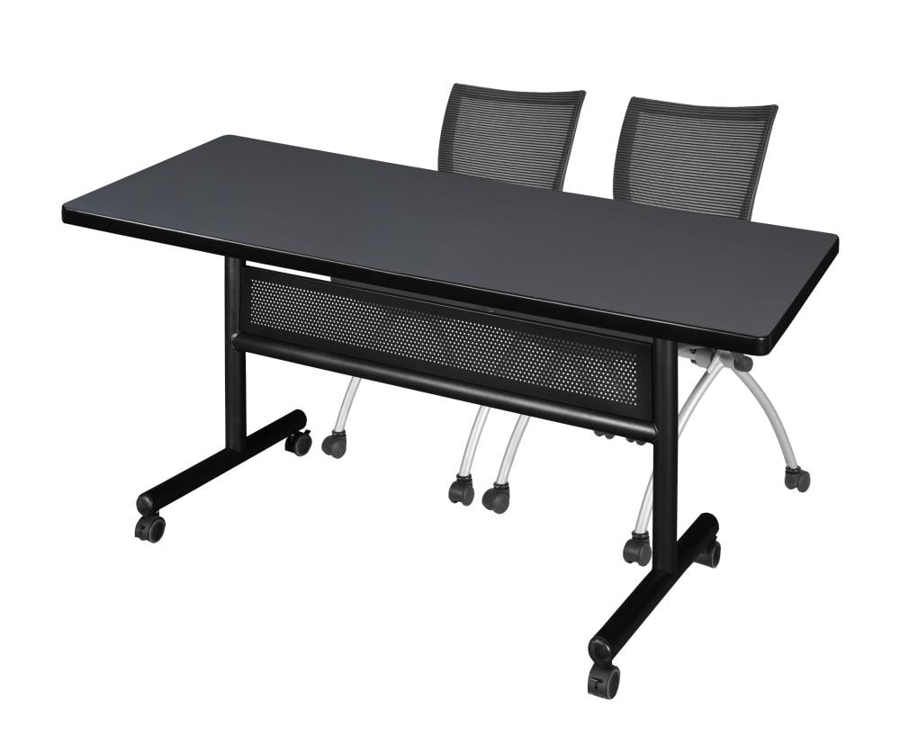 Regency MKFTM6030GY09BK Training Gray 4-Person Training Table (60-in W x 29-in H)