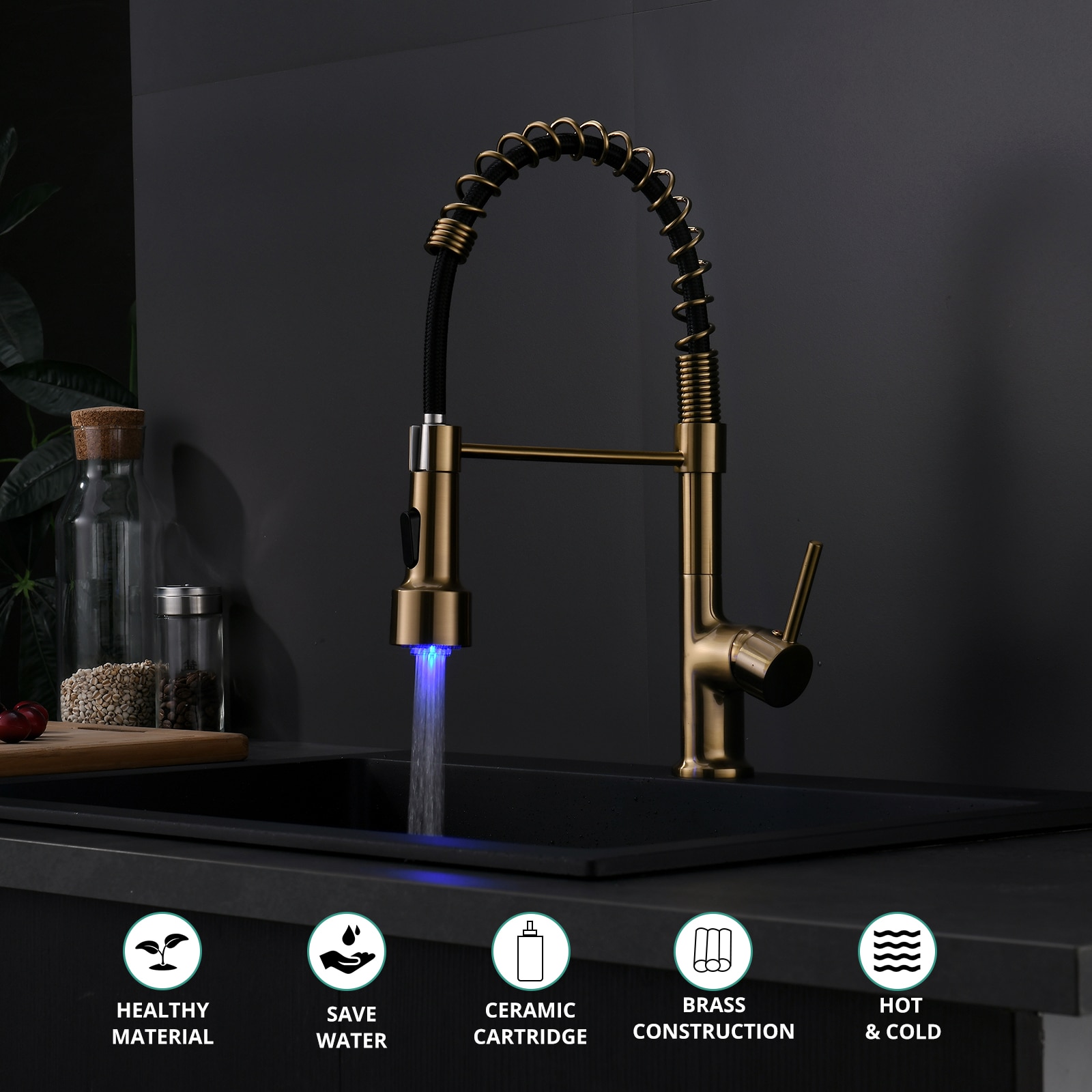 Fapully FA-B-1002G-LED Kitchen-Faucets - View #6