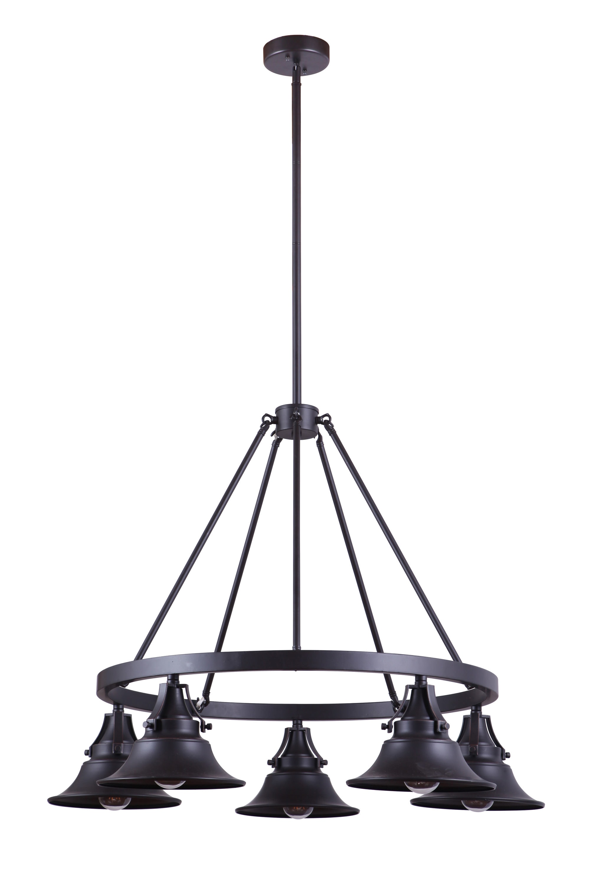 Craftmade 54025-OBG Union 5 -Light Oil-rubbed Bronze Transitional For Use in Bedrooms, Dining Rooms, Foyers, Kitchens, Living Rooms Chandelier