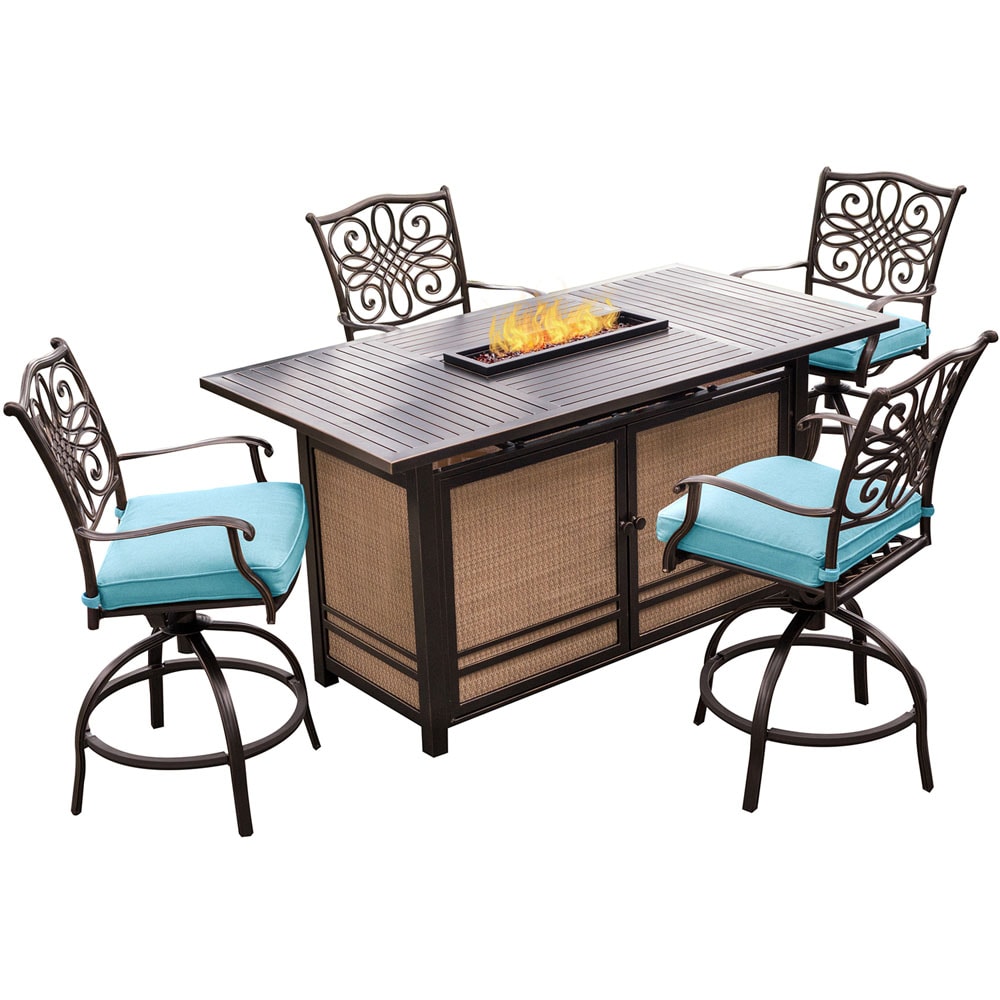 Hanover TRAD5PCFPBR-BLU Patio-Dining-Sets - View #12