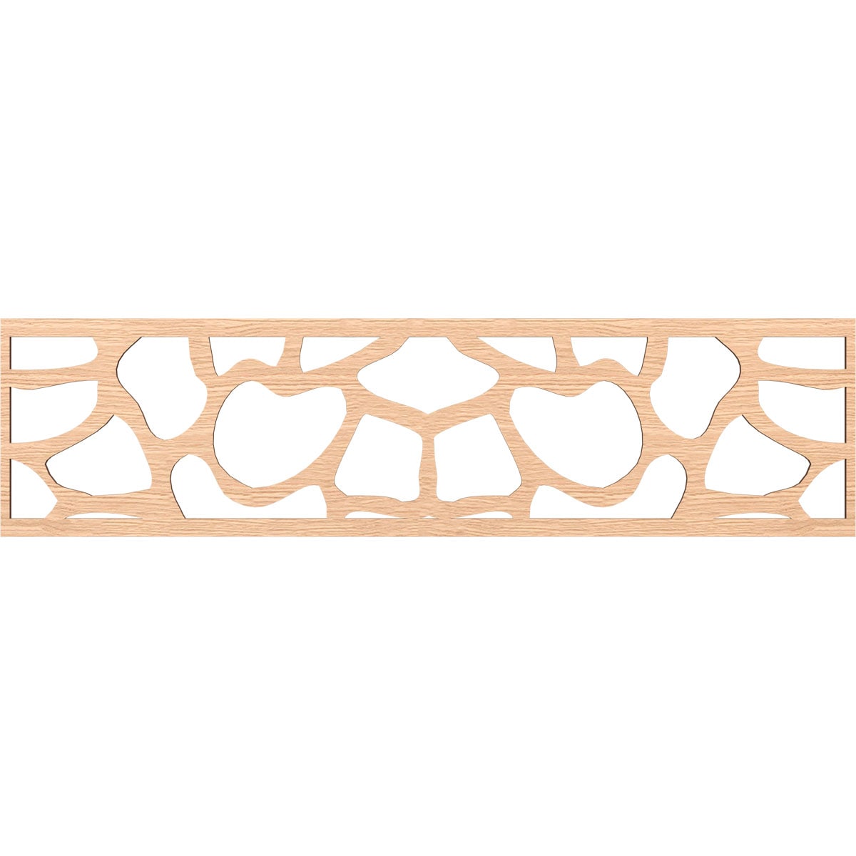 Ekena Millwork MLDA12X47ROCRO Rochester Fretwork Flat Trim 12-in x 3.92-ft Red Oak Brown Unfinished 2157210 Pierced Wall Panel Moulding