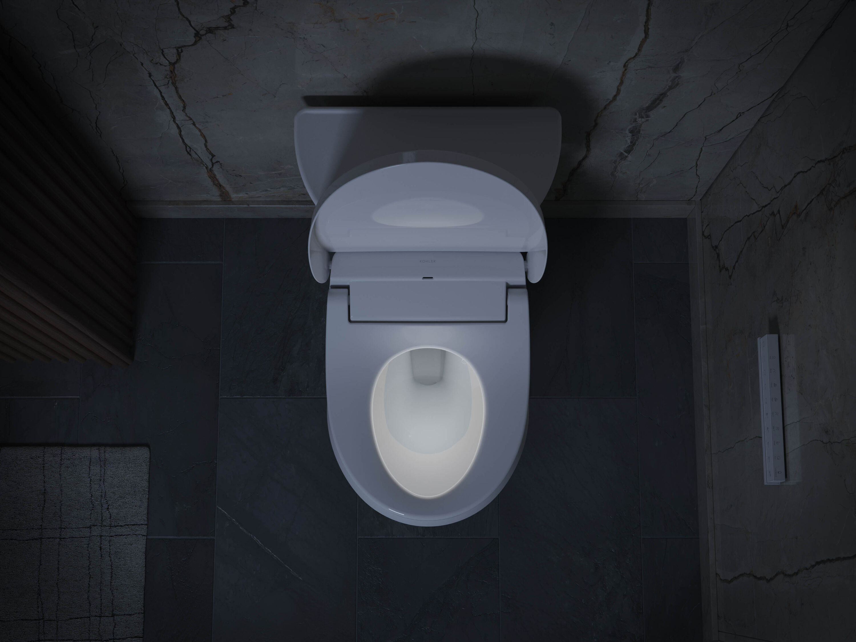White Round Heated Bidet Toilet Seat with Remote Control