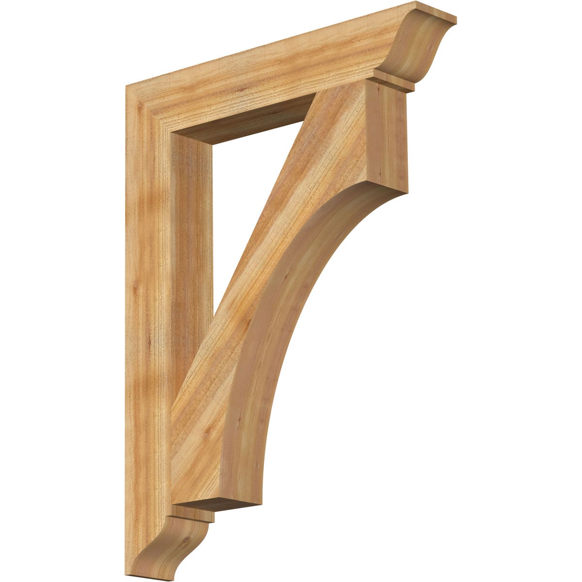 Ekena Millwork BKT06X36X48WTL01RWR Westlake traditional rough sawn 6-in x 36-in x 48-in Western red cedar Brown Wood Standard bracket