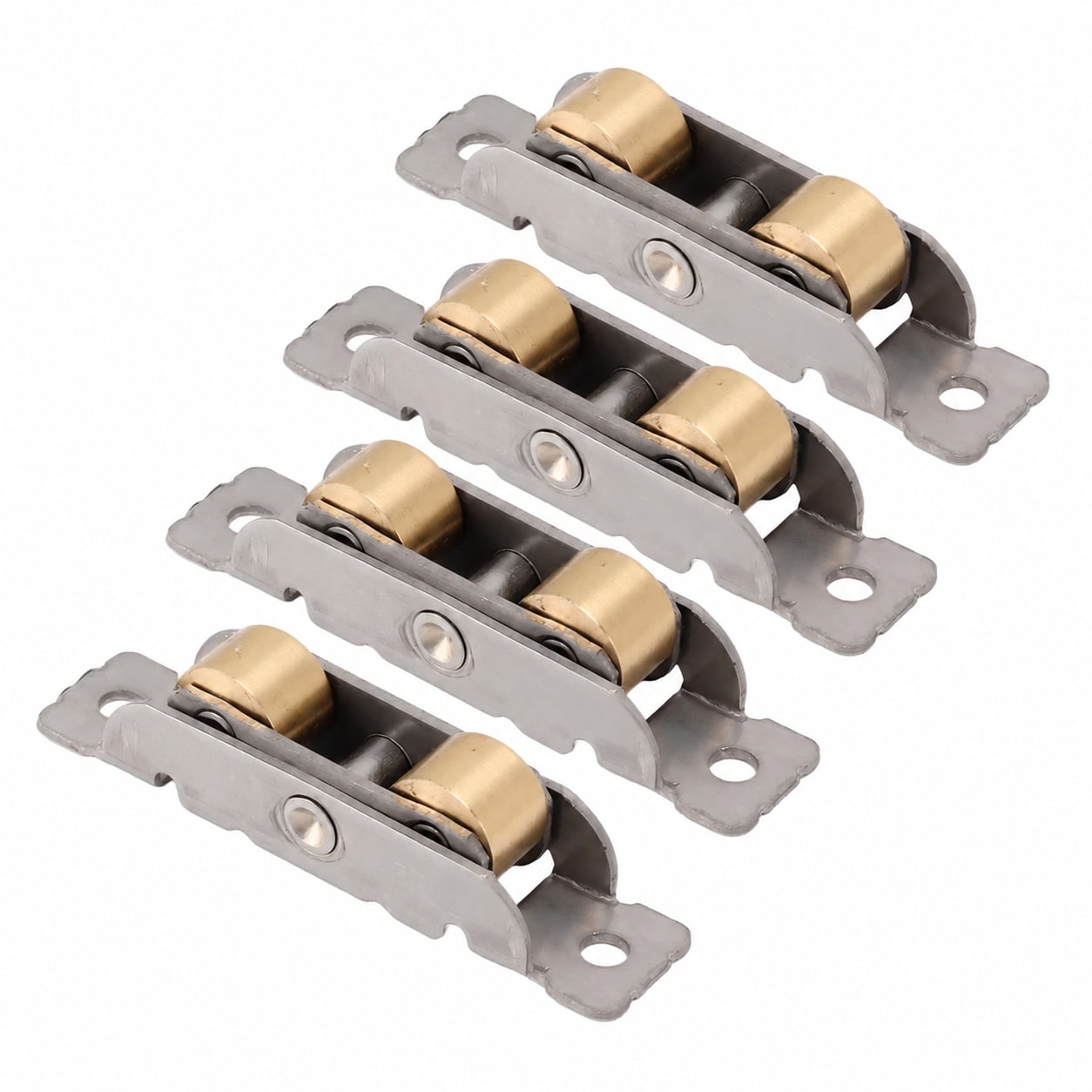 KHKFY  Sliding Door Roller Assembly Stainless Steel Copper Flat Wheel Window Patio Accessories Easy Install Durable Replacement Home Office 4 pcs