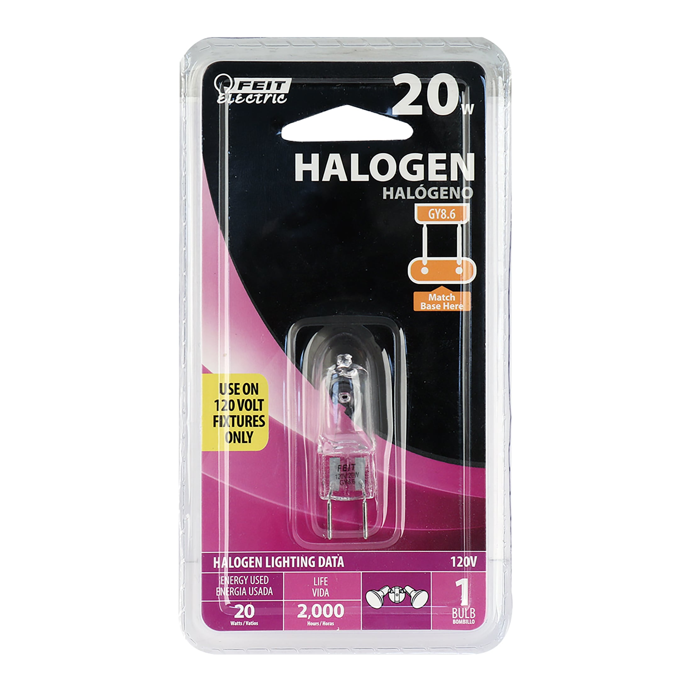 Antecedent rand Beneden afronden Feit Electric 20-Watt EQ T4 Dimmable Bright White Tubular Decorative Halogen  Light Bulb in the Halogen Light Bulbs department at Lowes.com