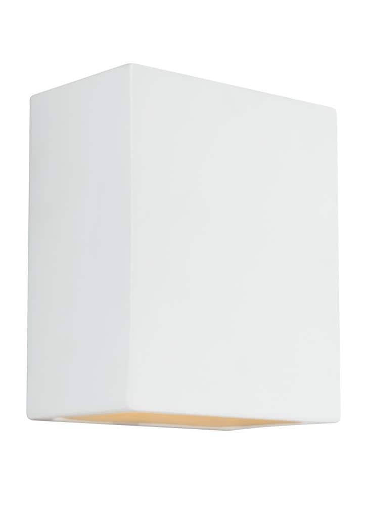 Generation Lighting 8304801-714 Paintable Ceramic Sconces 1 -Light 10.0000-in H Multiple colors Hardwired Dark Sky Outdoor Wall Light