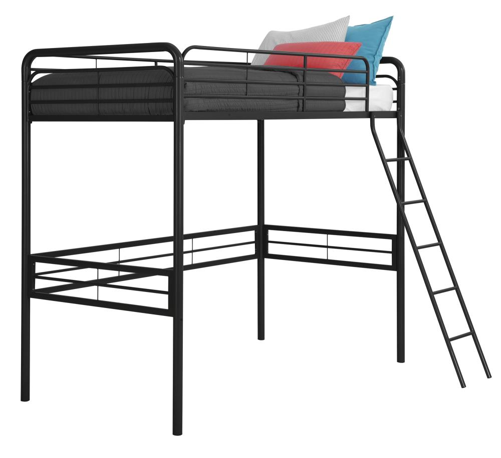 DHP Olivia Black Twin Study Loft Bunk Bed in the Bunk Beds department ...