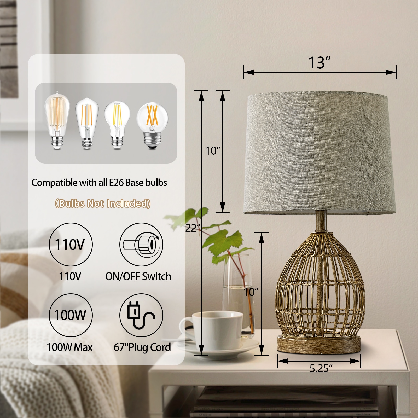 Maxax T254-WG-S Table-Lamps - View #5