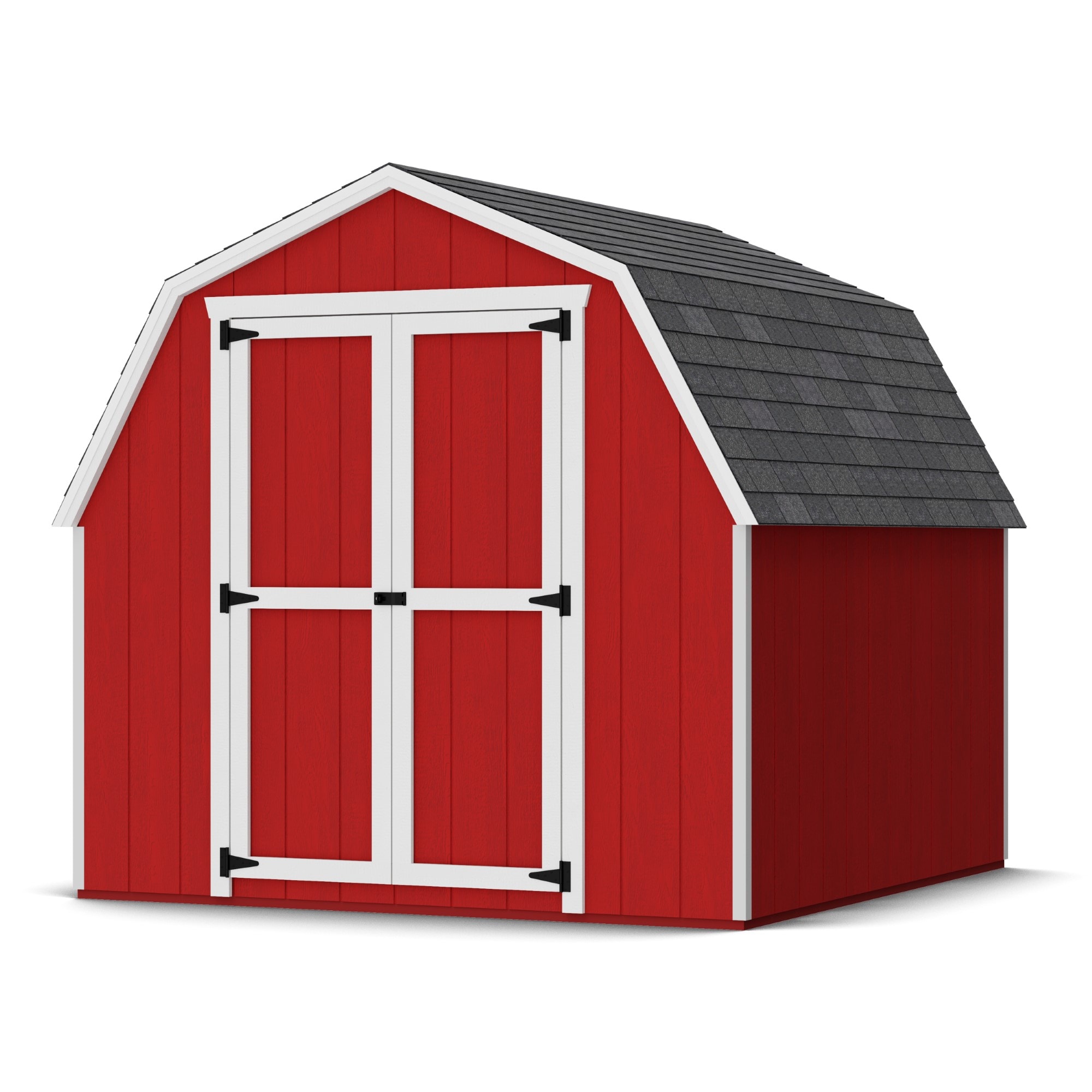 Little Cottage Co 8X8 VGB-4-PC Value Gambrel Barn 8-ft x 8-ft Gambrel Style Wood Outdoor Storage Shed with 2 Doors