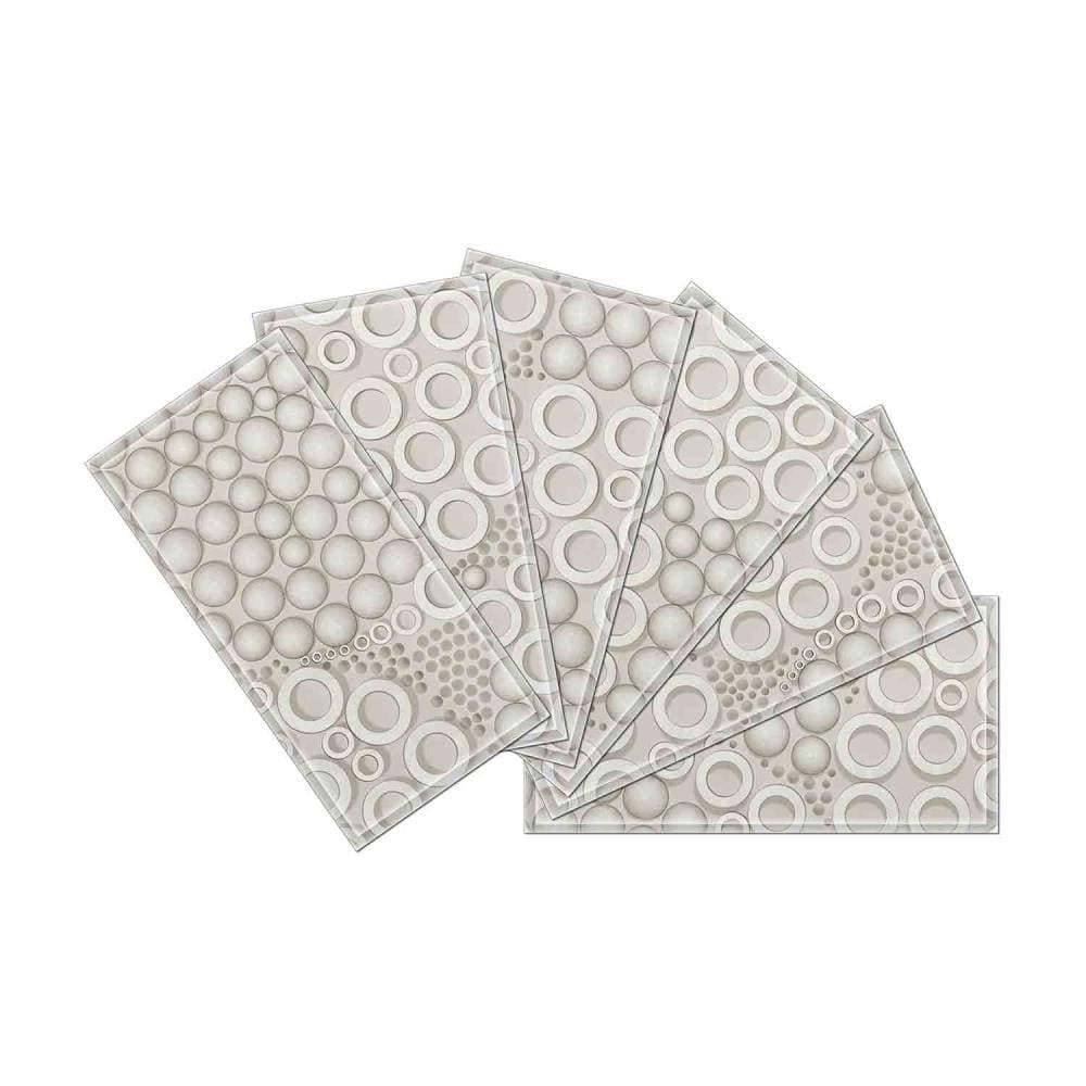 Instant Mosaic 5100101 Upscale Designs 64-Pack Multicolor 3-in x 6-in Glossy Glass Random Wall Tile