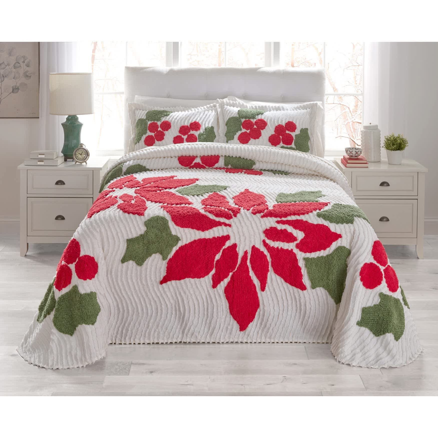 BrylaneHome - Bloom Chenille Bedspread