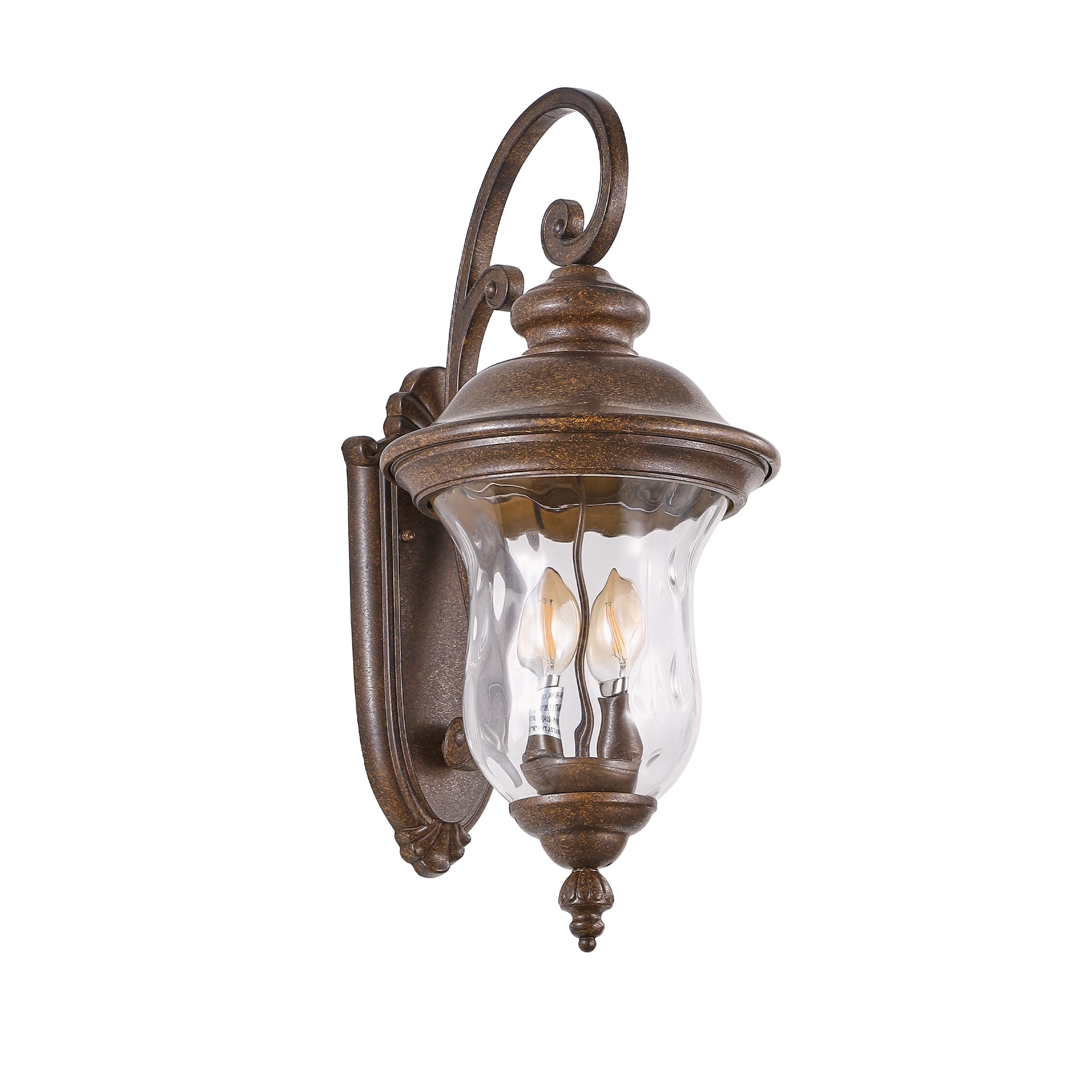 Poinic - 2 -Light 22-in H Bronze Hardwired Outdoor Wall Light