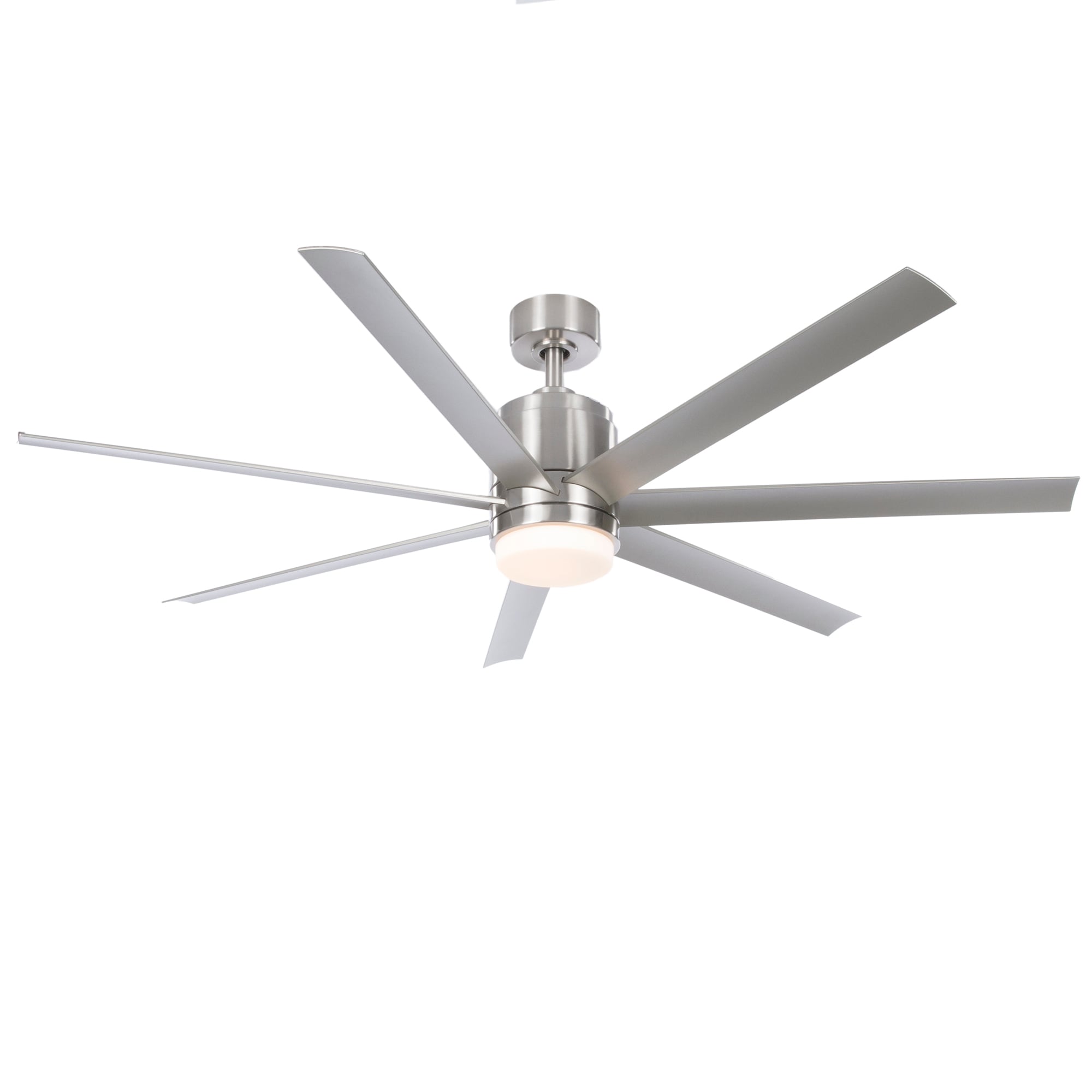 Fanimation Studio Collection Blitz 56-in Brushed Nickel Color-changing LED  Indoor/Outdoor Ceiling Fan with Light Remote (7-Blade) in the Ceiling Fans  department at Lowes.com
