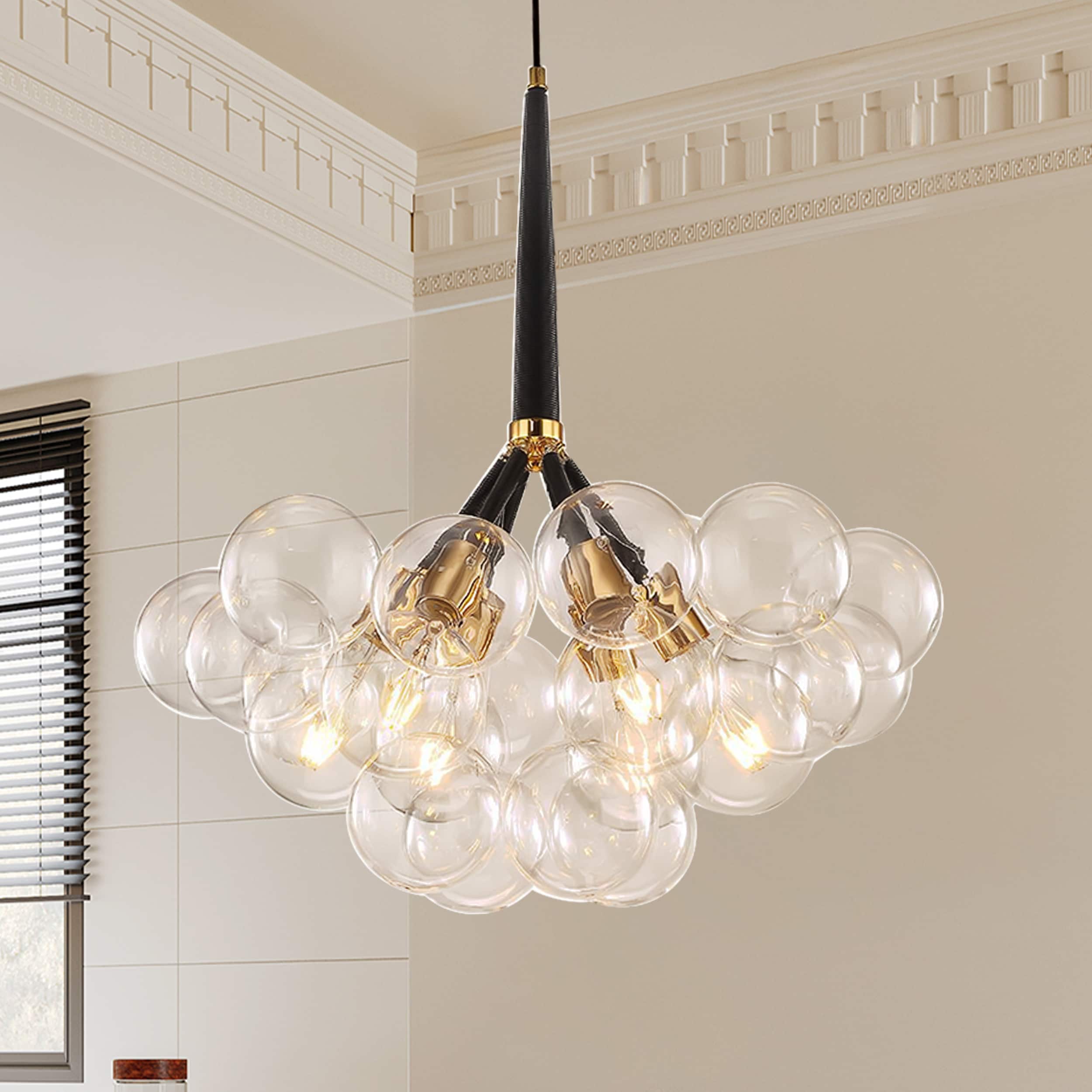 HUOKU PD1000321 ALMA 6 -Light Polished Gold Modern/contemporary For Use in Bedrooms, Dining Rooms, Foyers, Kitchens, Living Rooms Chandelier
