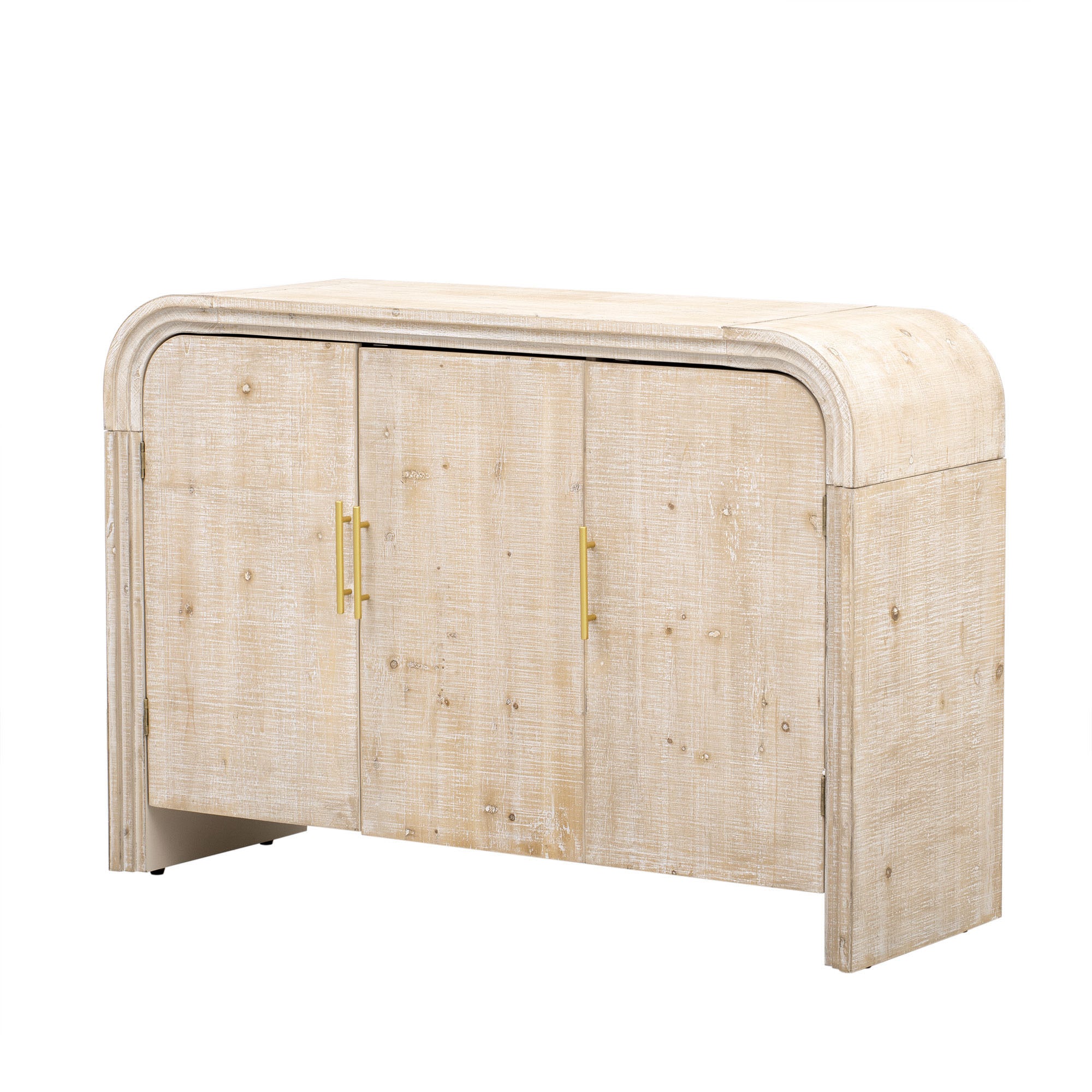 SINOFURN SYA330132BG Casual Natural Wood Wash Reclaimed wood Sideboard
