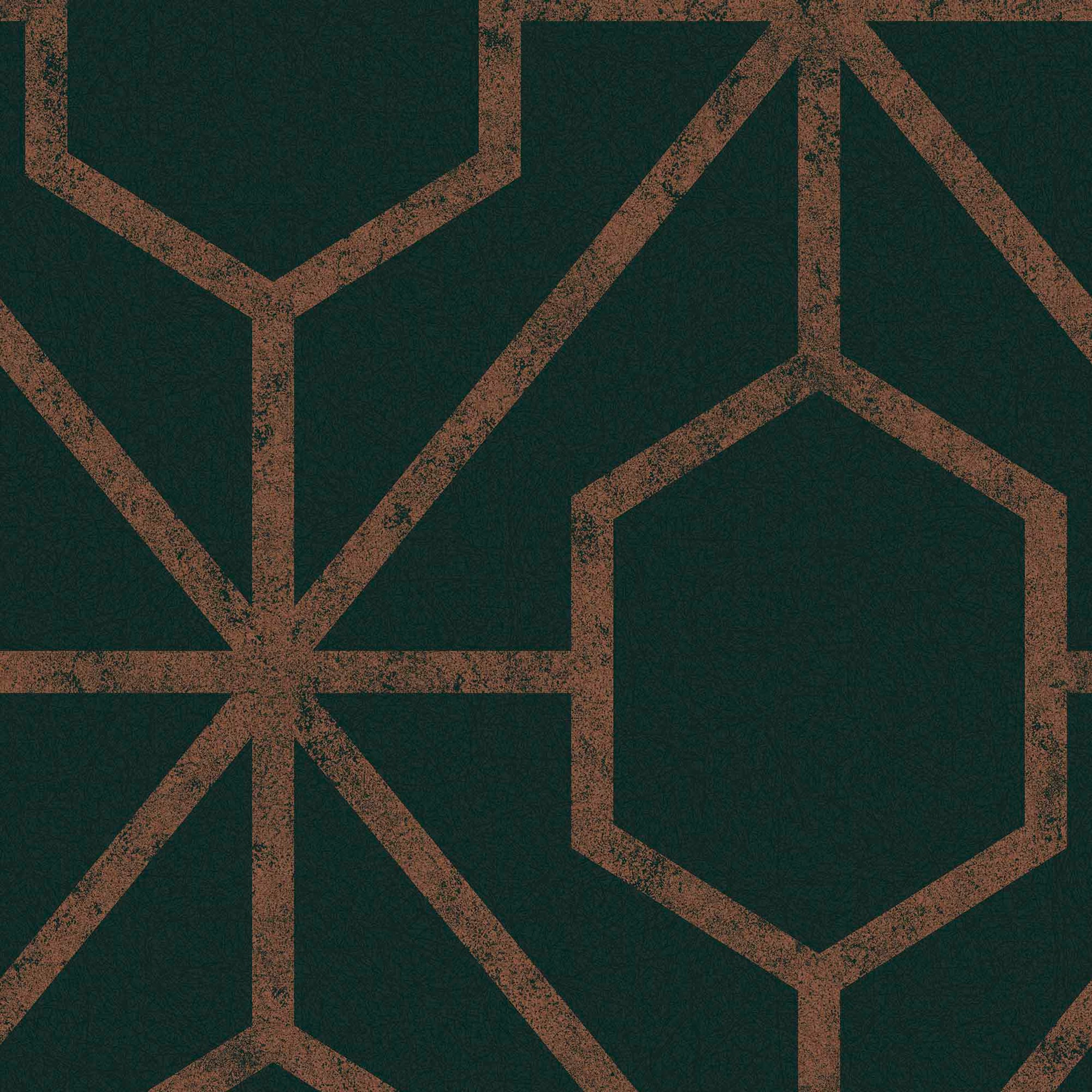 Graham & Brown 56-sq ft Green and Copper Non-woven Textured