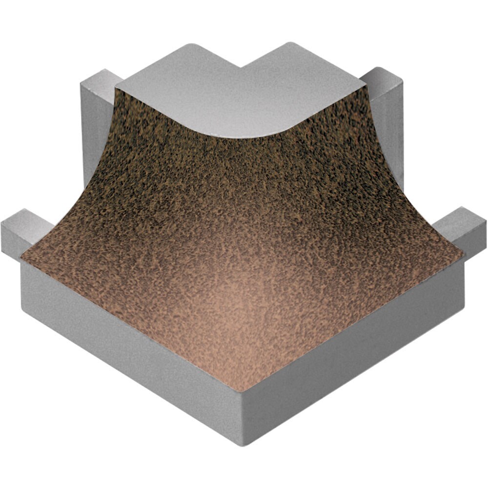 Schluter Systems E90/AHK1S/TSOB Dilex-AHK 0.5-in W x 1-in L Bronze textured color-coated aluminum Aluminum Outside corner Tile Edge Trim