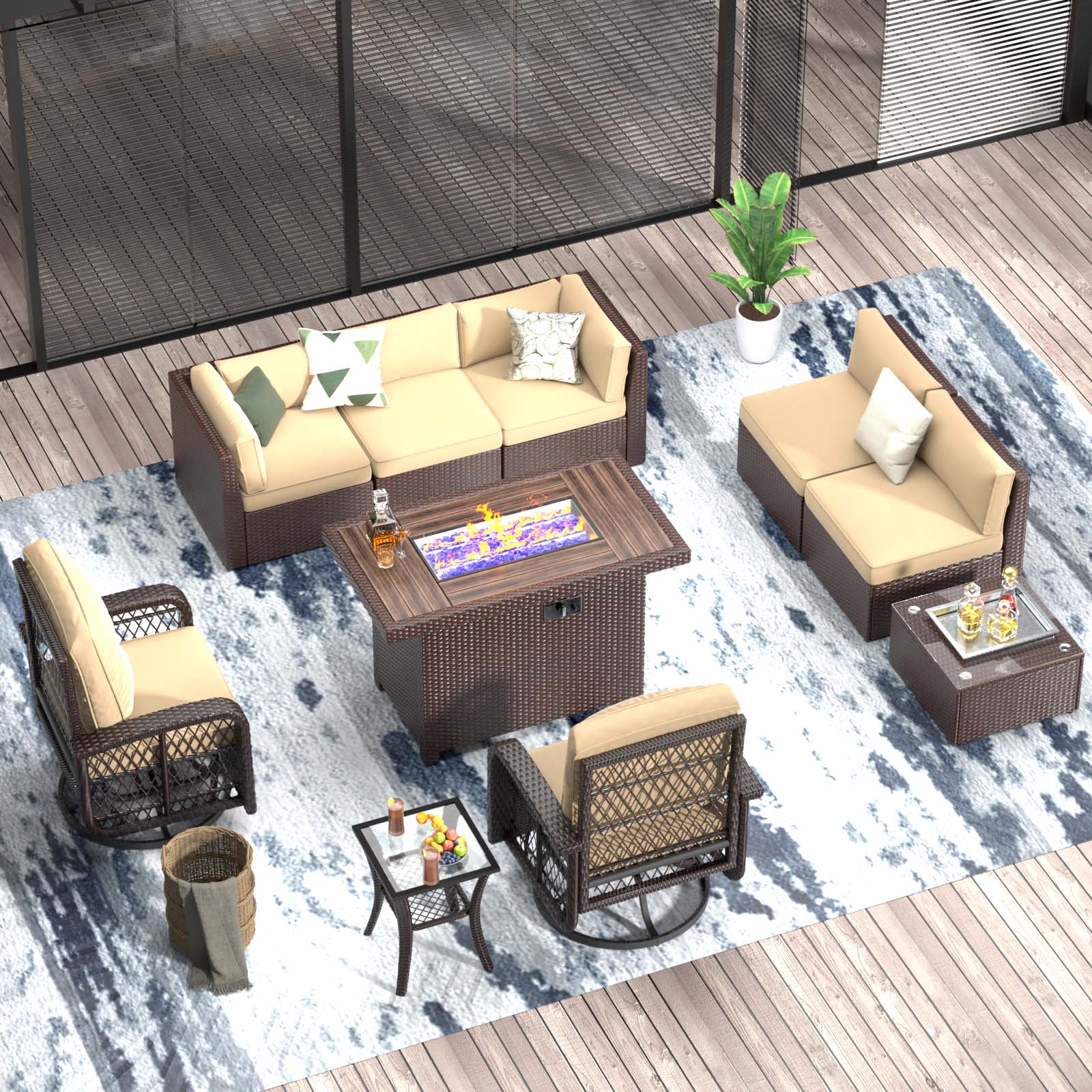 Bapipro BP3910G04 Patio-Conversation-Sets - View #3