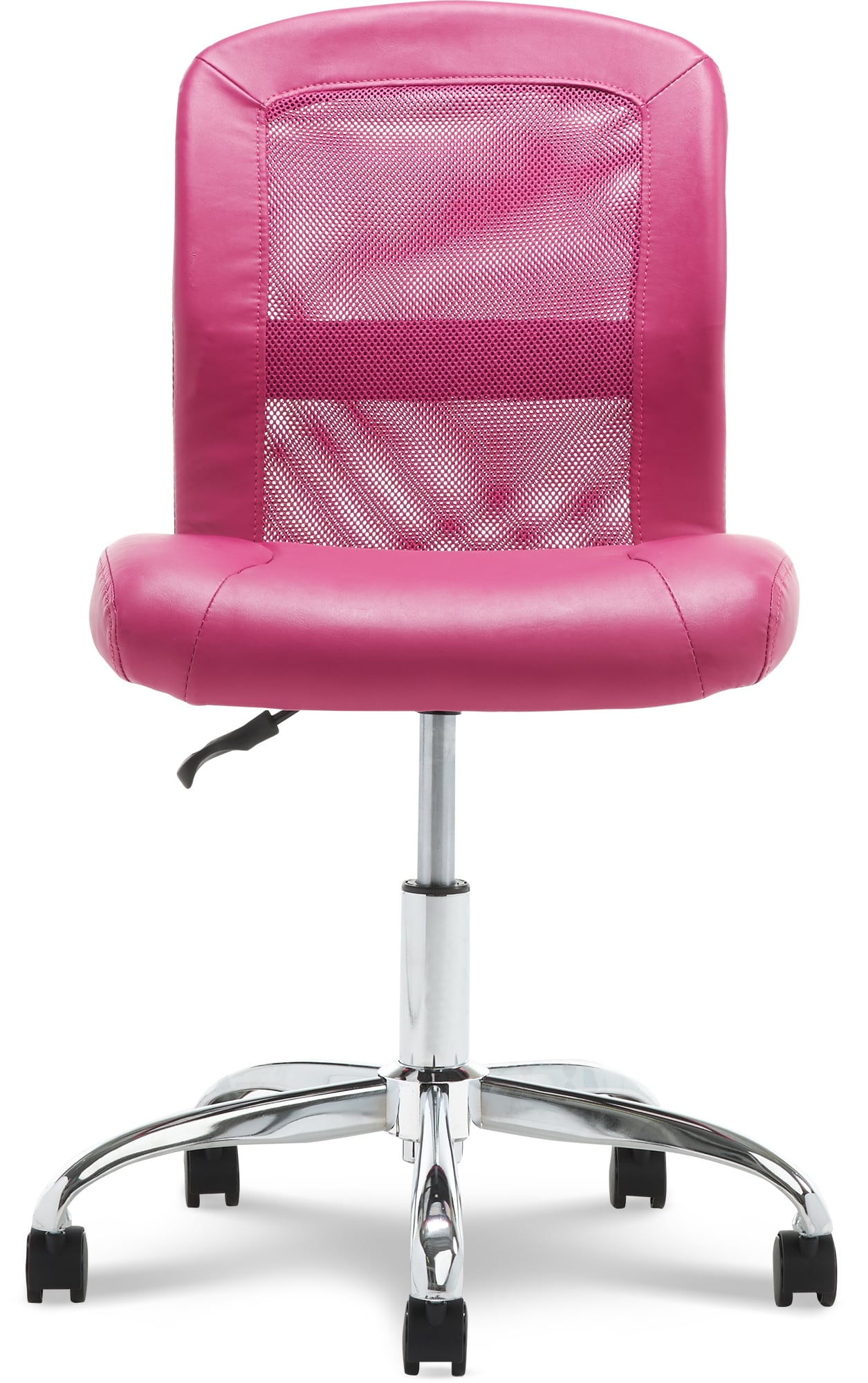 Serta CHR200137  Essentials Armless Task Chair Faux Leather and Mesh Pink