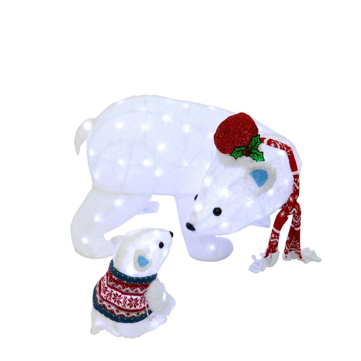 Holiday Living 2-Pack 21-in Polar Bear Yard Decoration with White ...